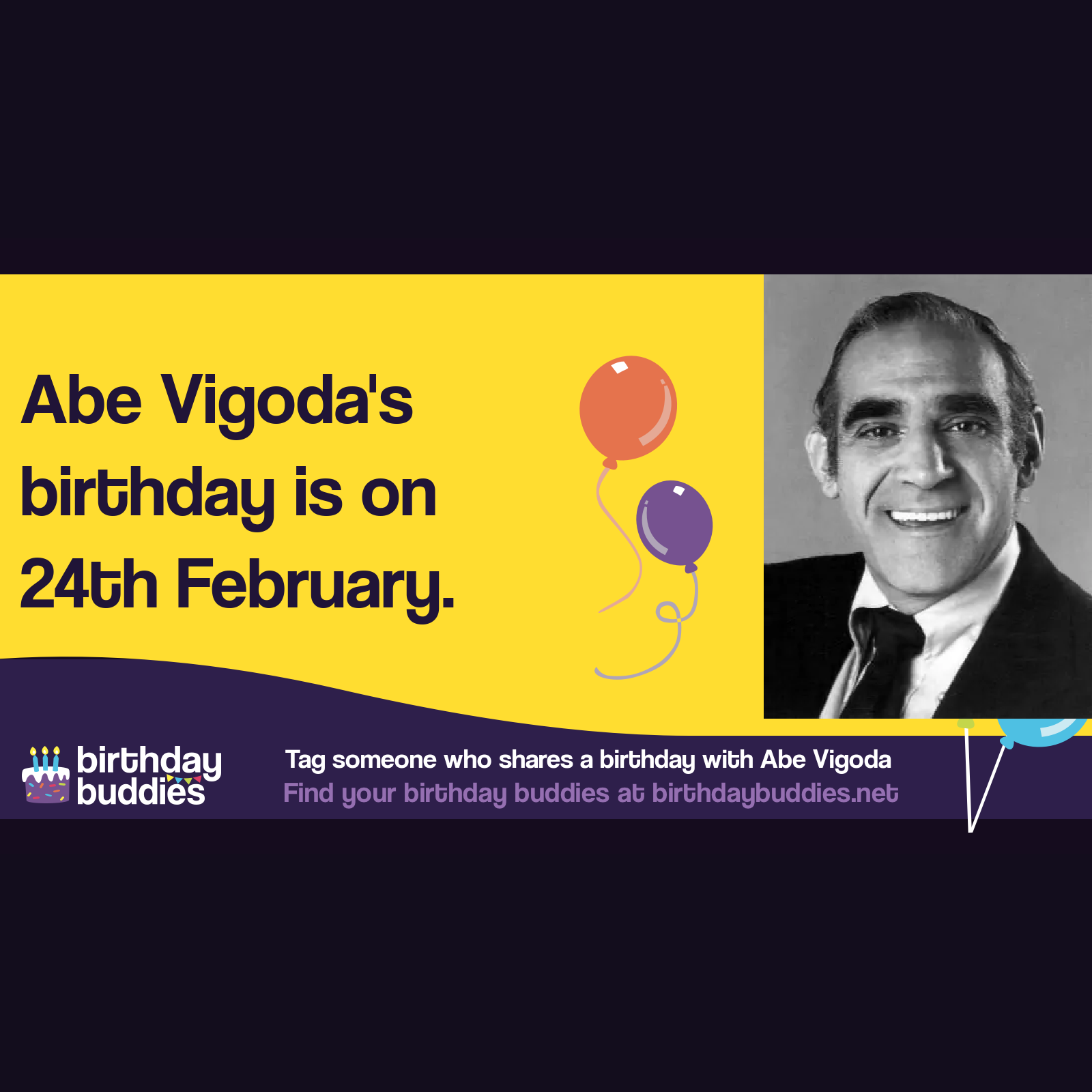 Abe Vigoda's birthday was 24th February 1921