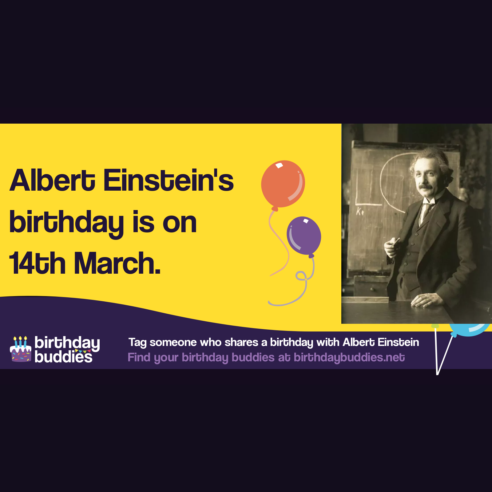 Albert Einstein’s birthday was 14th March 1879