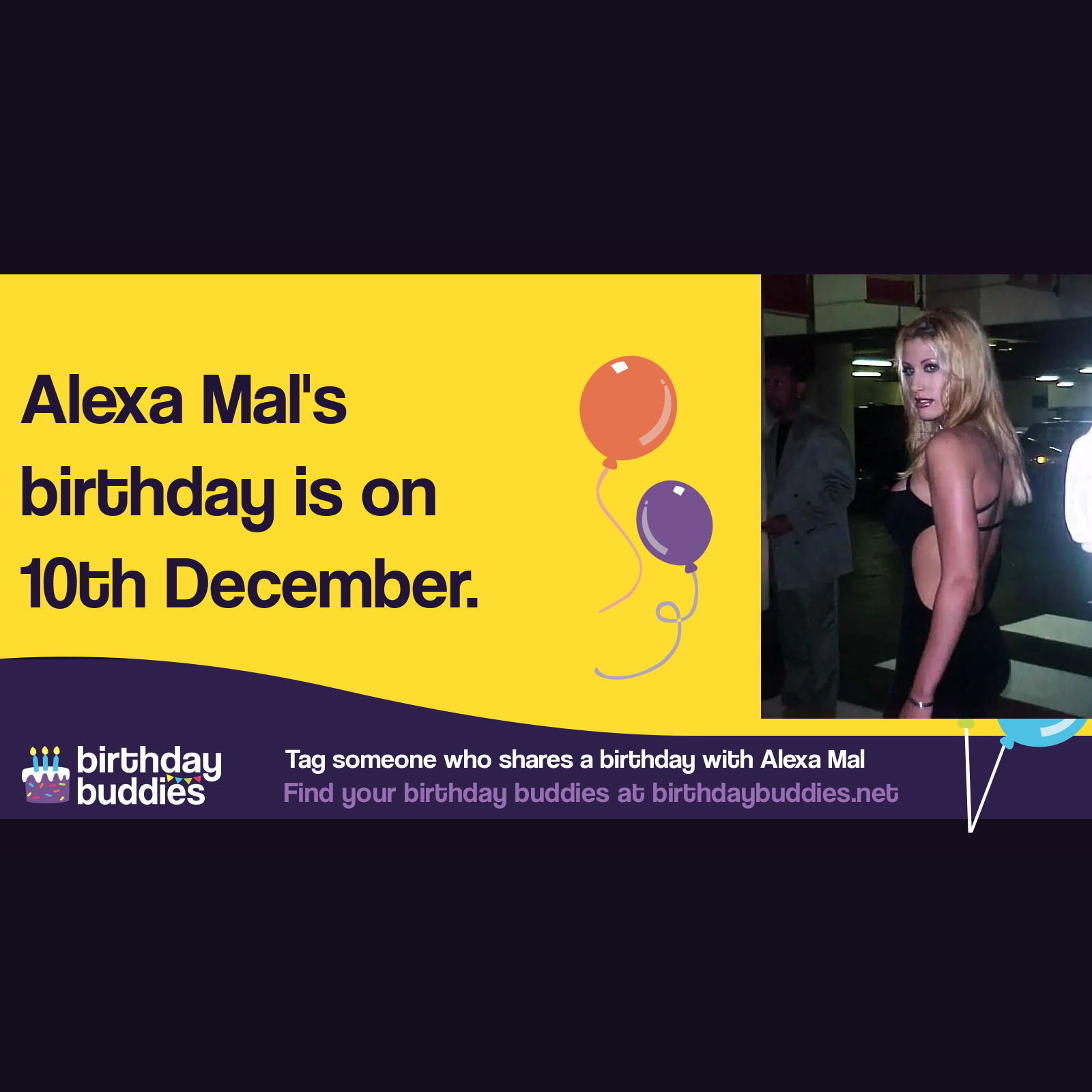 Alexa Mal's birthday is 10th December 1980