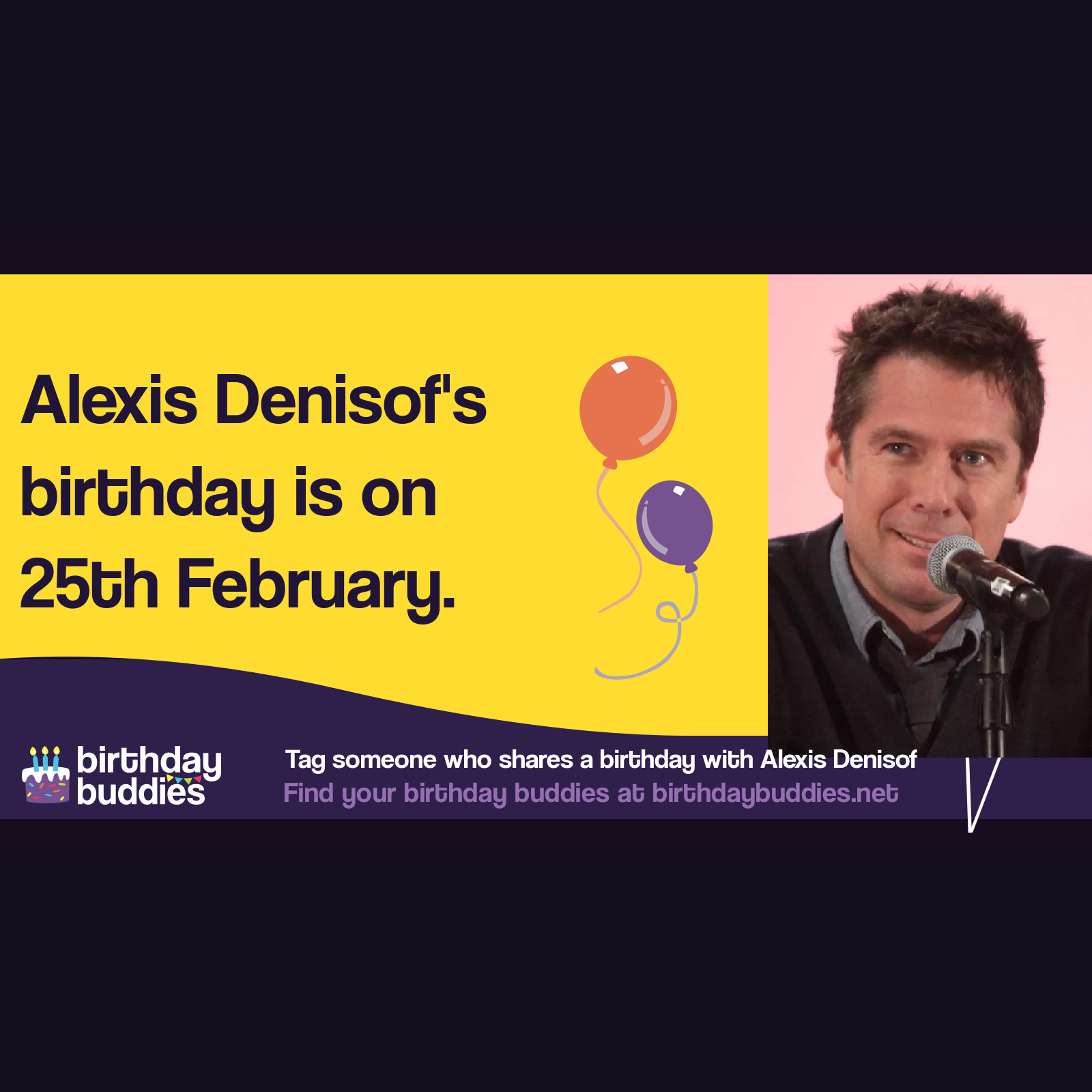 Alexis Denisof’s birthday is 25th February 1966