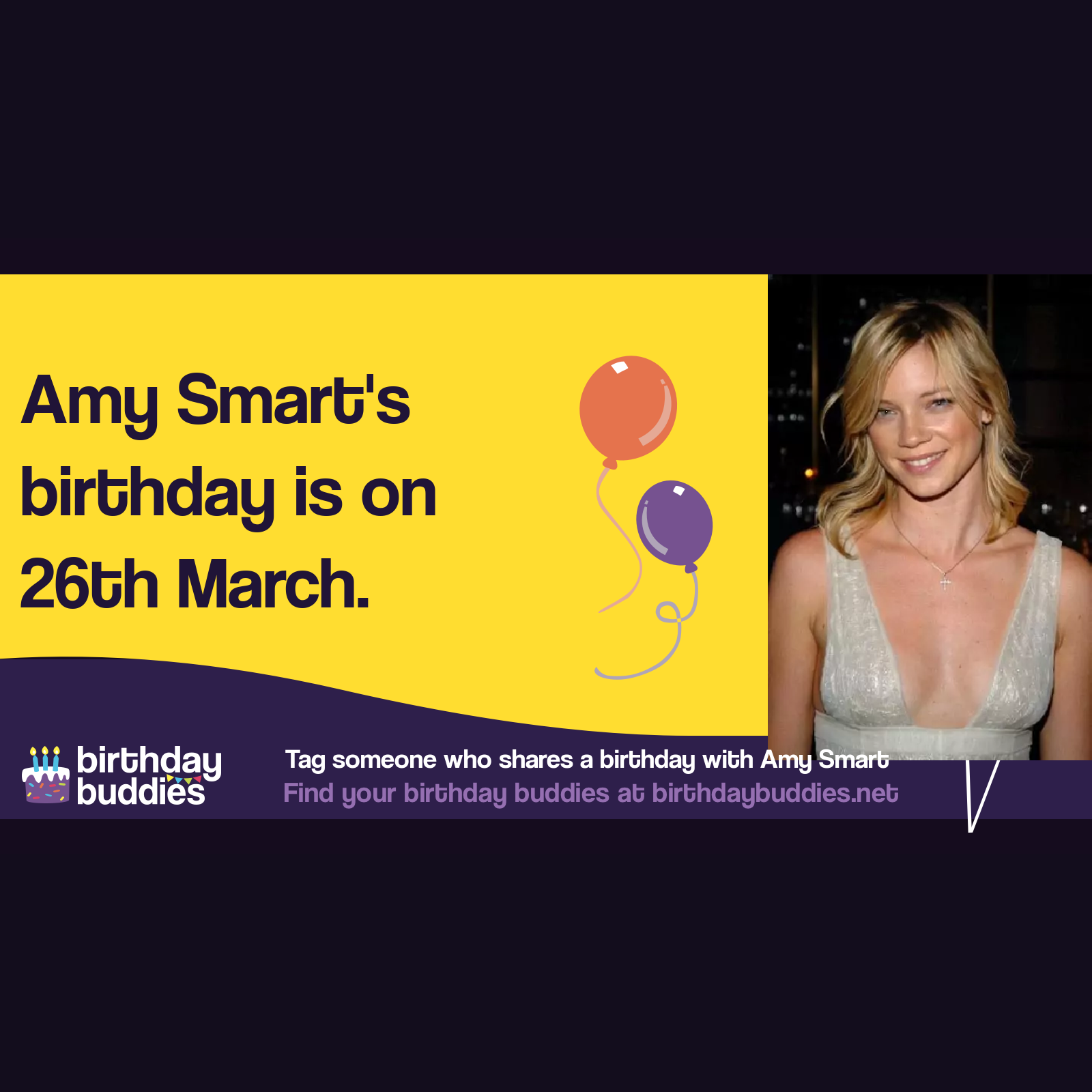 Today is Their Birthday-Musicians: March 26: Actress & “erotic dancer” -  Amy Smart - “Varsity Blues,” “Shameless” - is 37-years-old today.