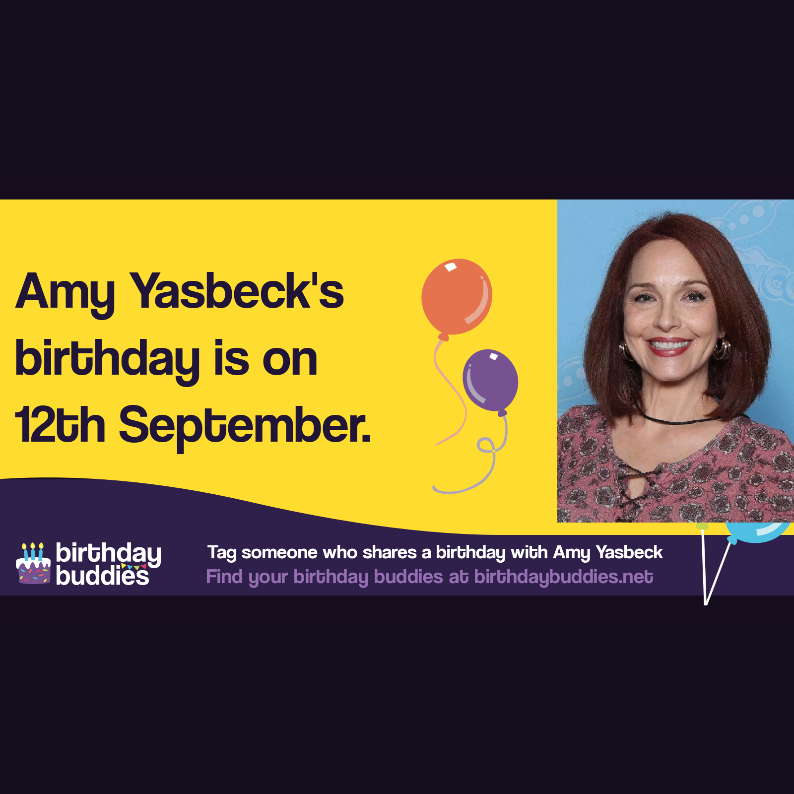 Amy Yasbeck’s birthday is 12th September 1962