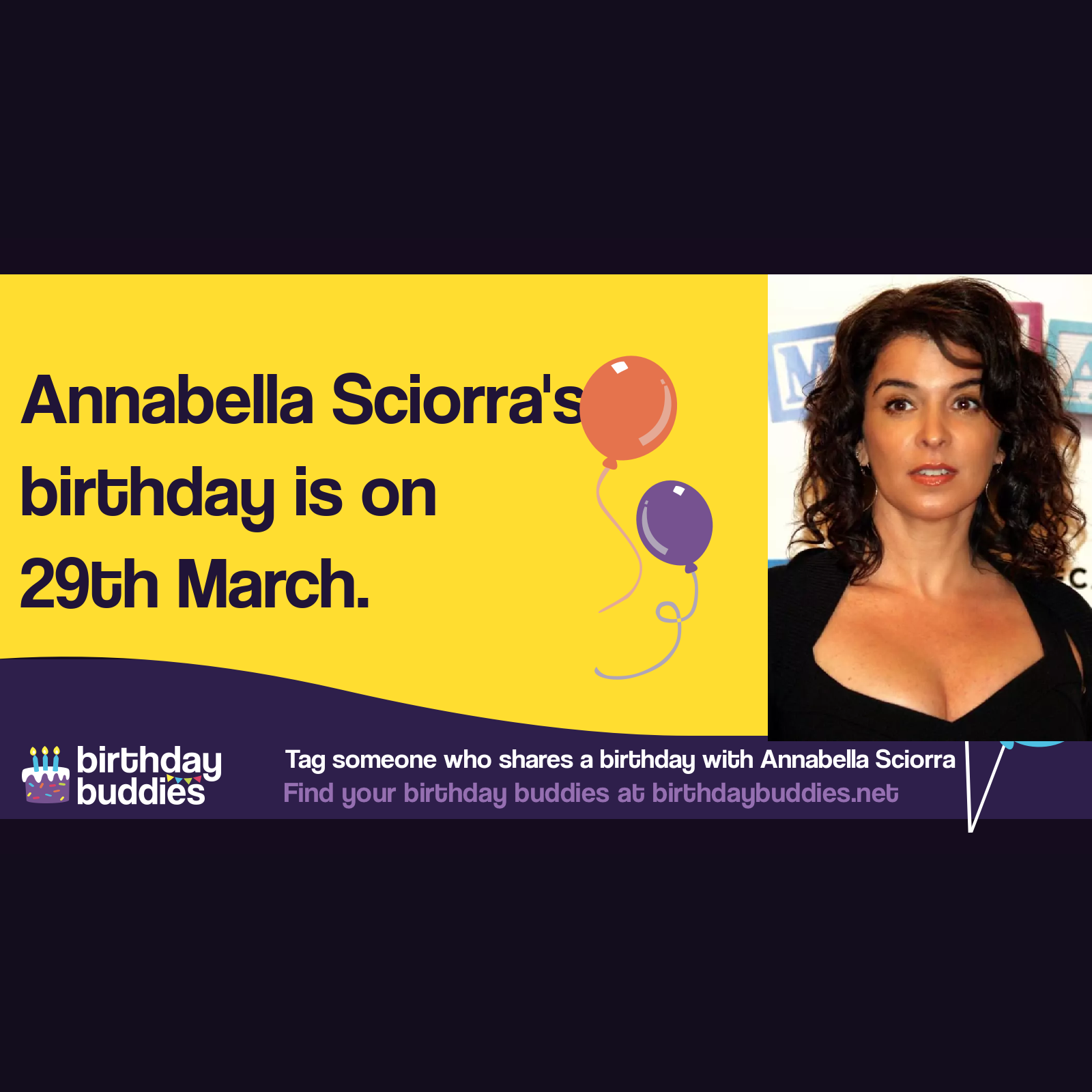 Annabella Sciorra’s birthday is 29th March 1960