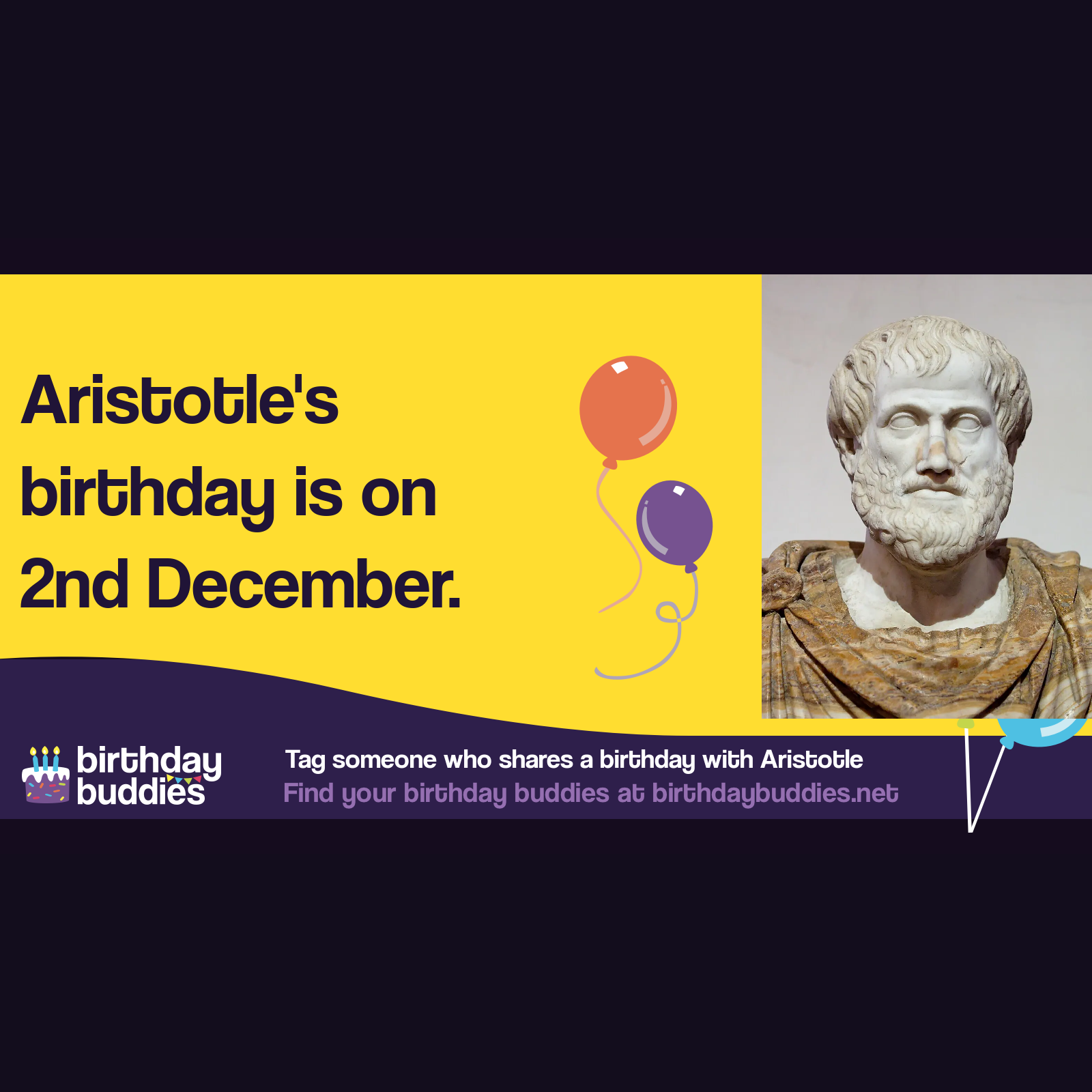 Aristotle’s birthday was 2nd December -0385