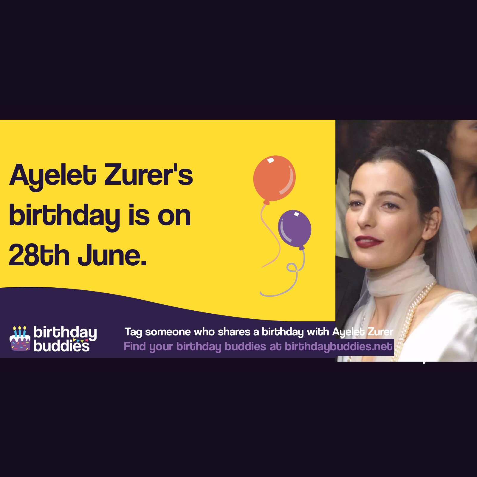 Ayelet Zurer’s birthday is 28th June 1969
