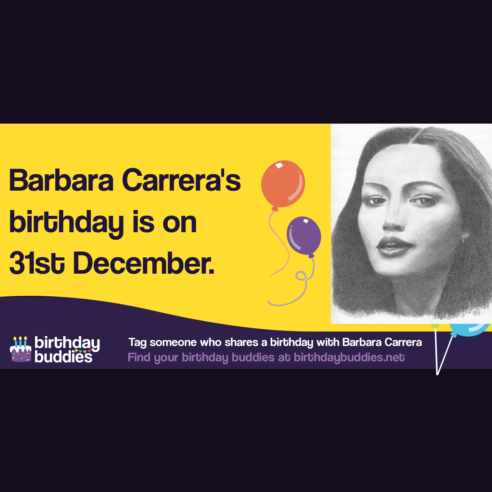 Barbara Carrera's birthday is 31st December 1945