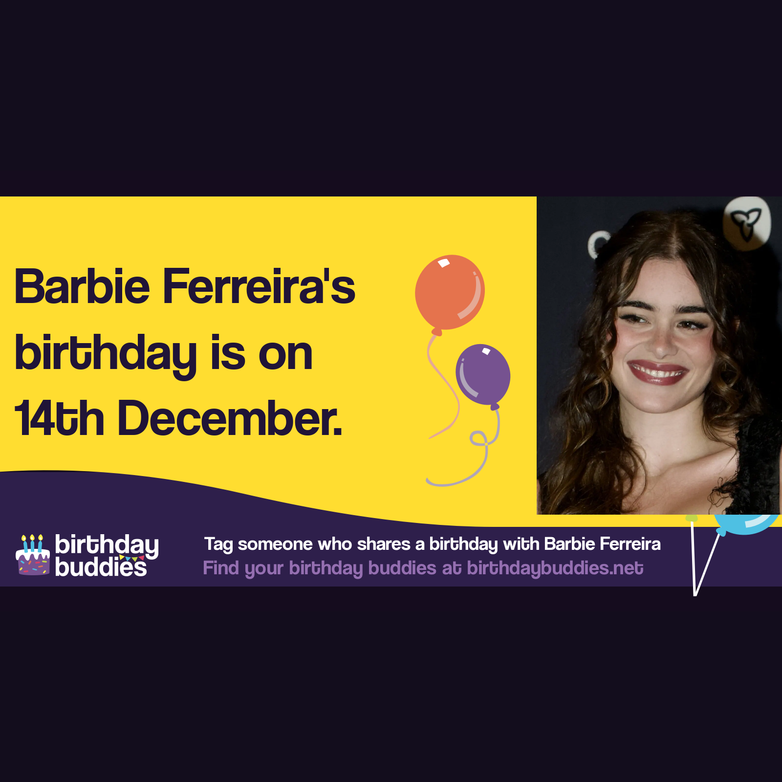 Barbie Ferreira's birthday is 14th December 1996