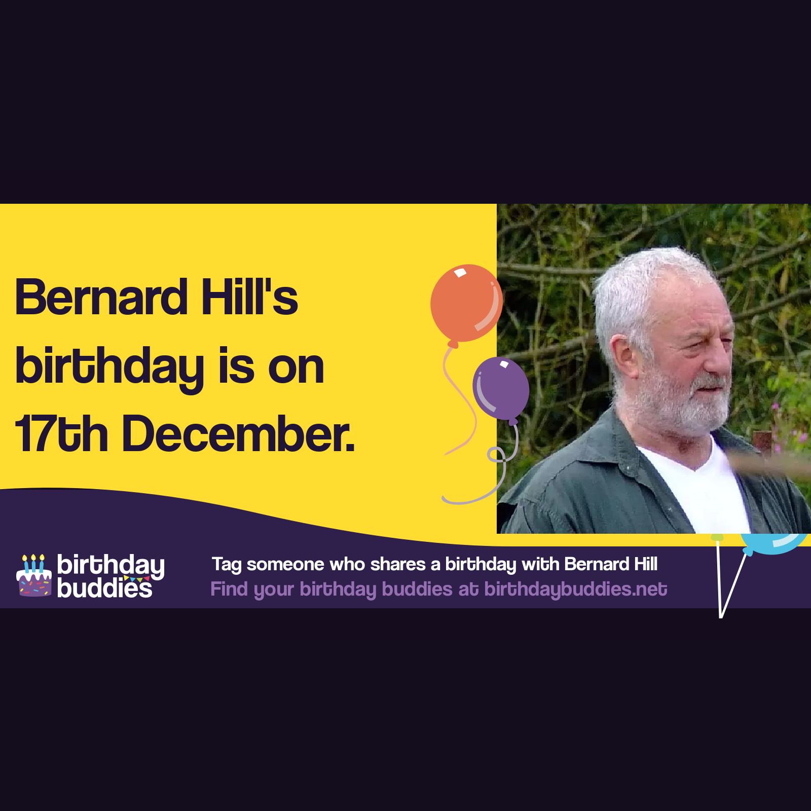 Bernard Hill’s birthday is 17th December 1944
