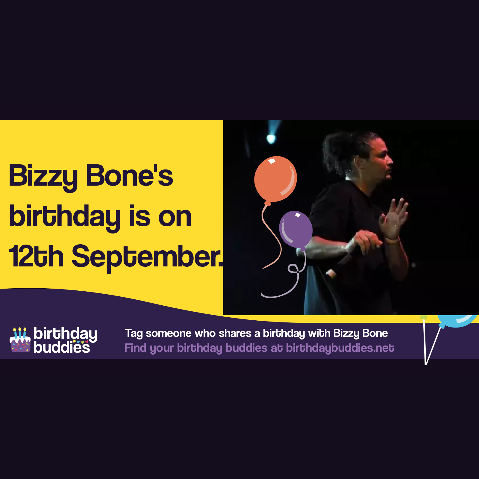 Bizzy Bone’s birthday is 12th September 1976