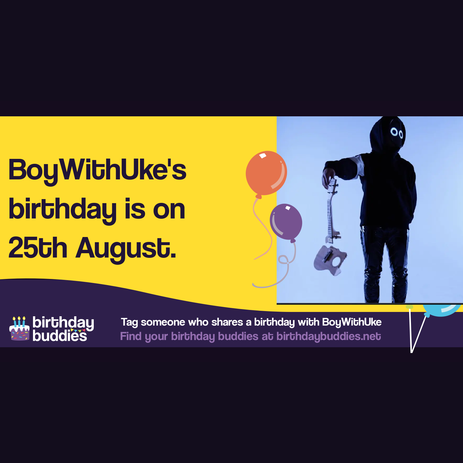 BoyWithUke’s birthday is 25th August 2002