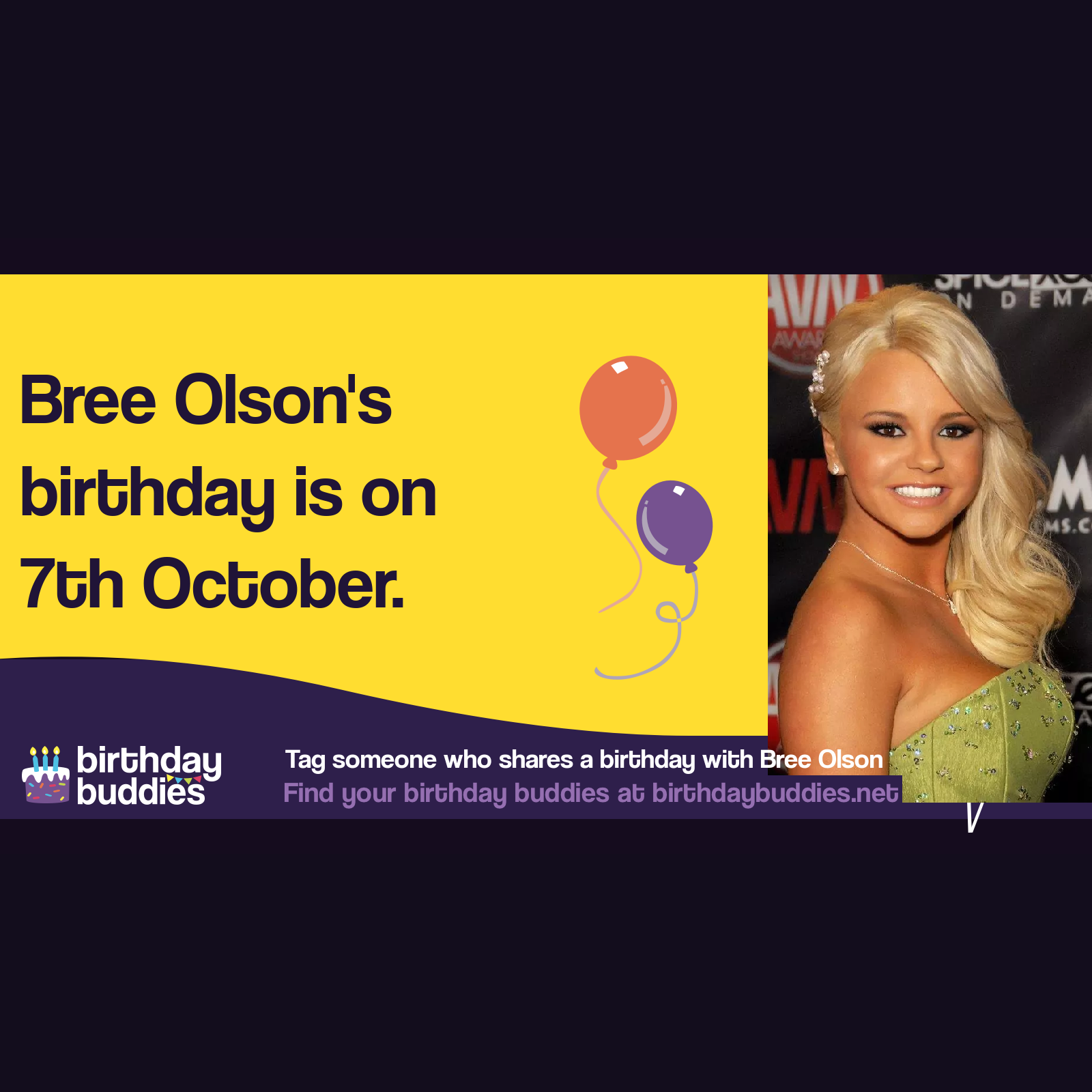 Bree Olson’s birthday is 7th October 1986