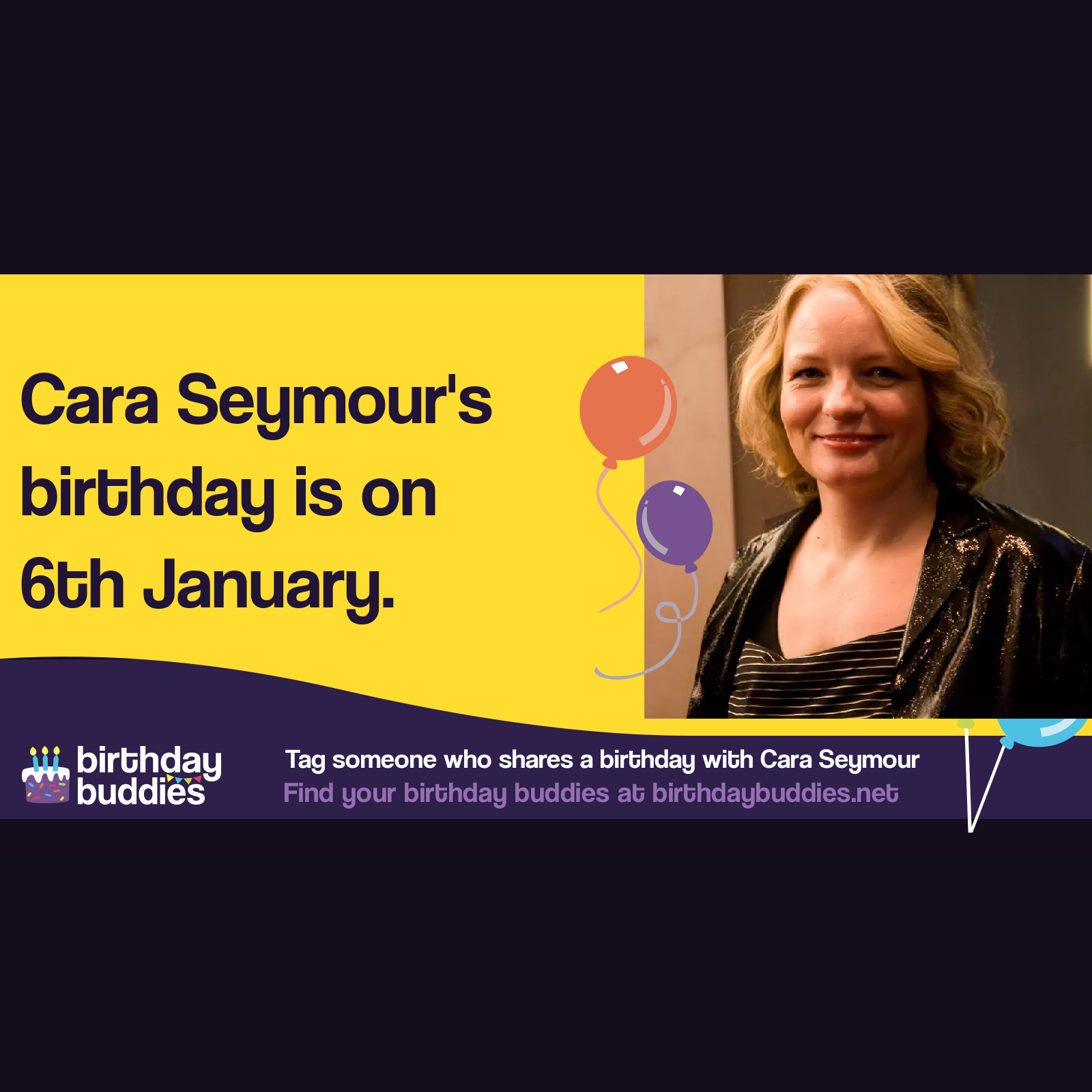 Cara Seymour’s birthday is 1st January 1964