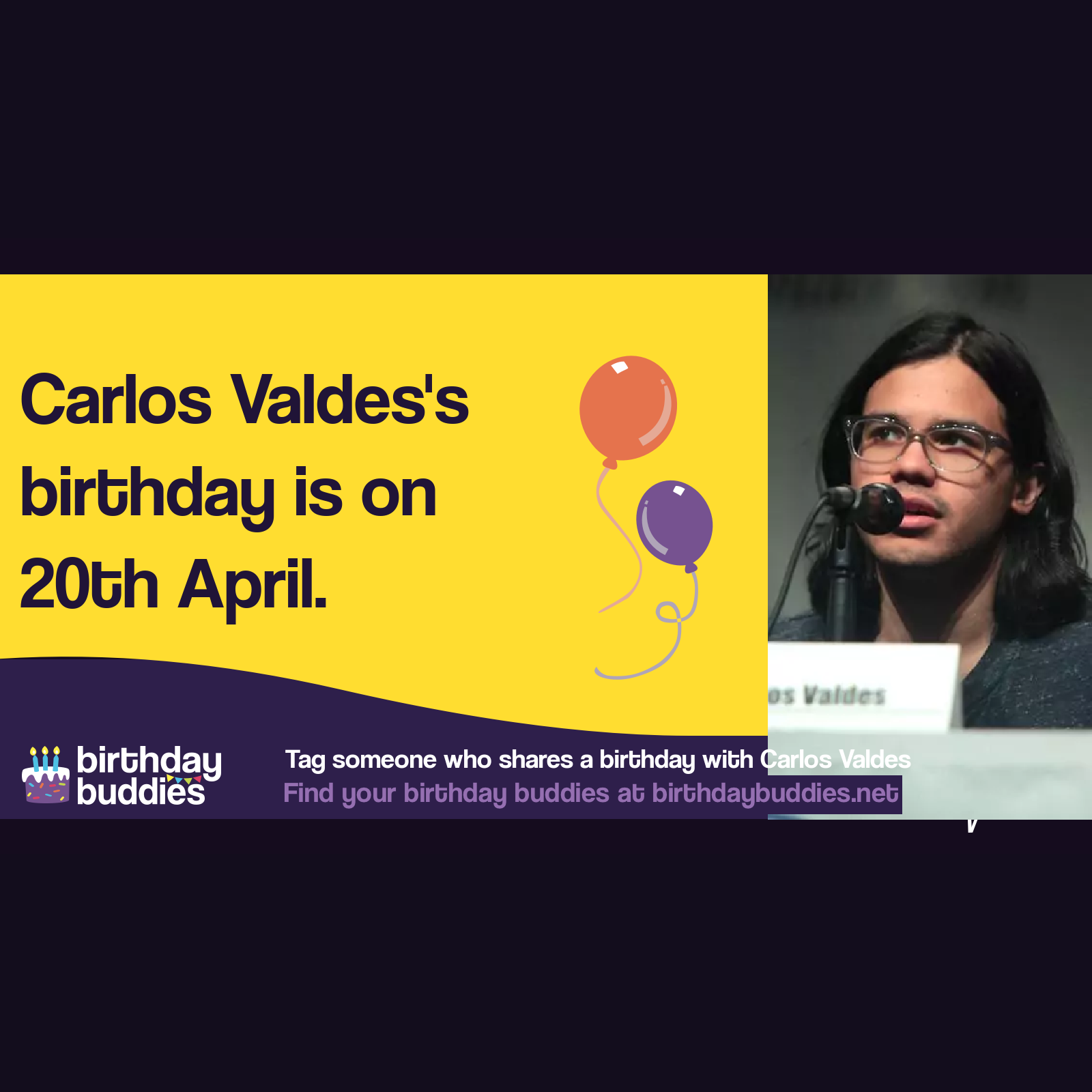 Carlos Valdes’s birthday is 20th April 1989