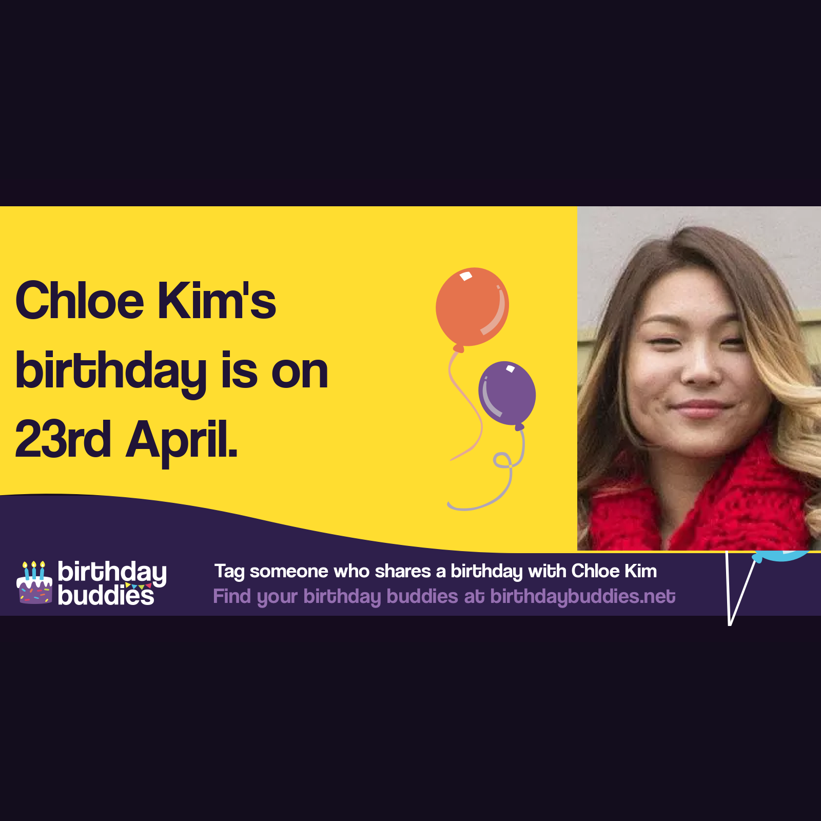 Chloe Kim's birthday is 23rd April 2000