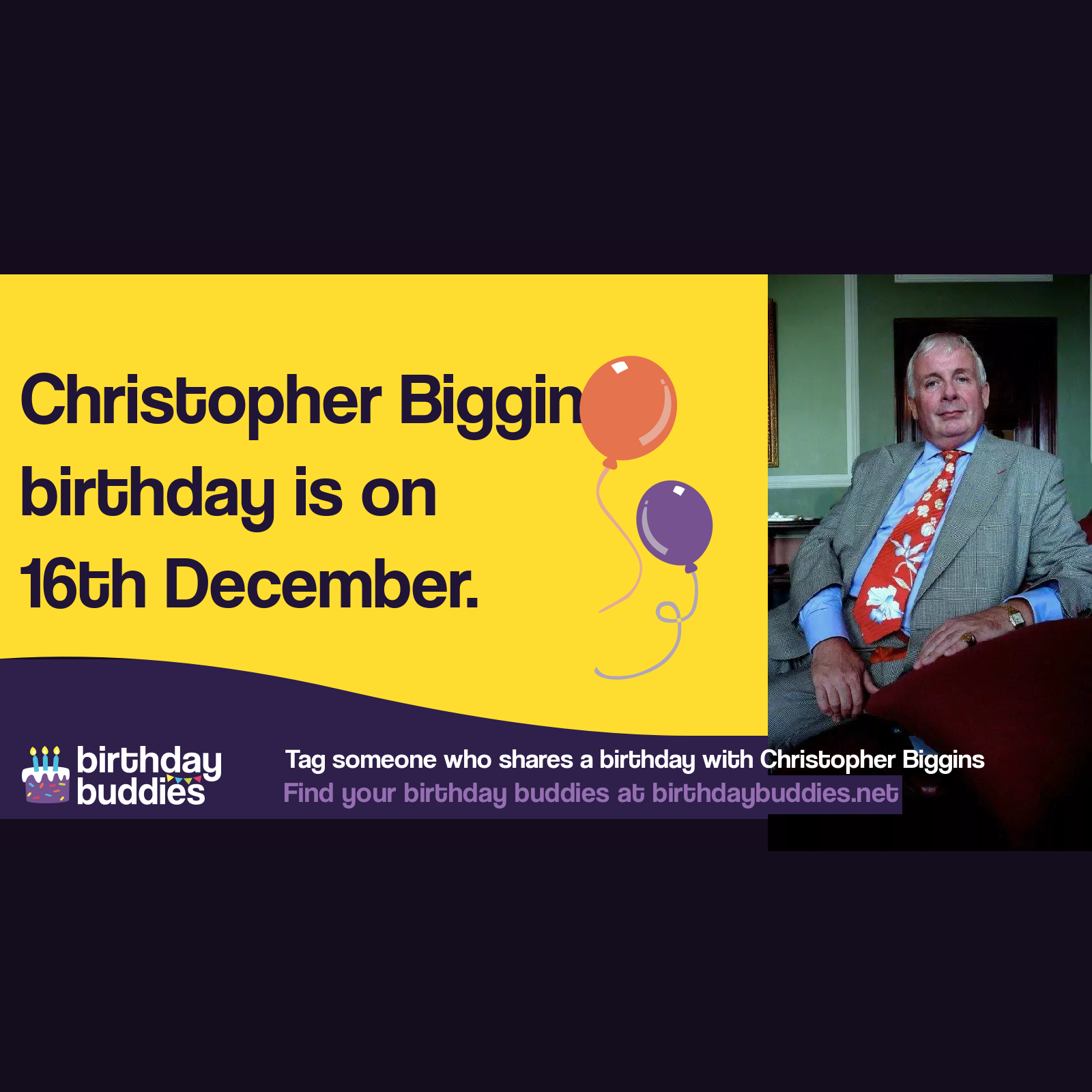 Christopher Biggins's birthday is 16th December 1948