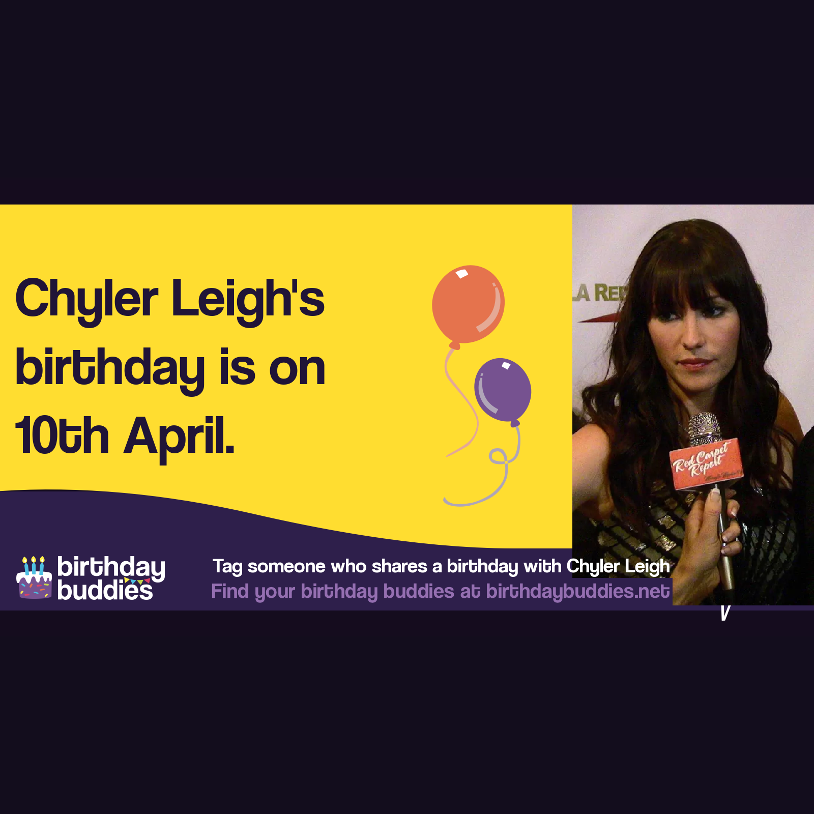 Chyler Leigh's birthday is 10th April 1982