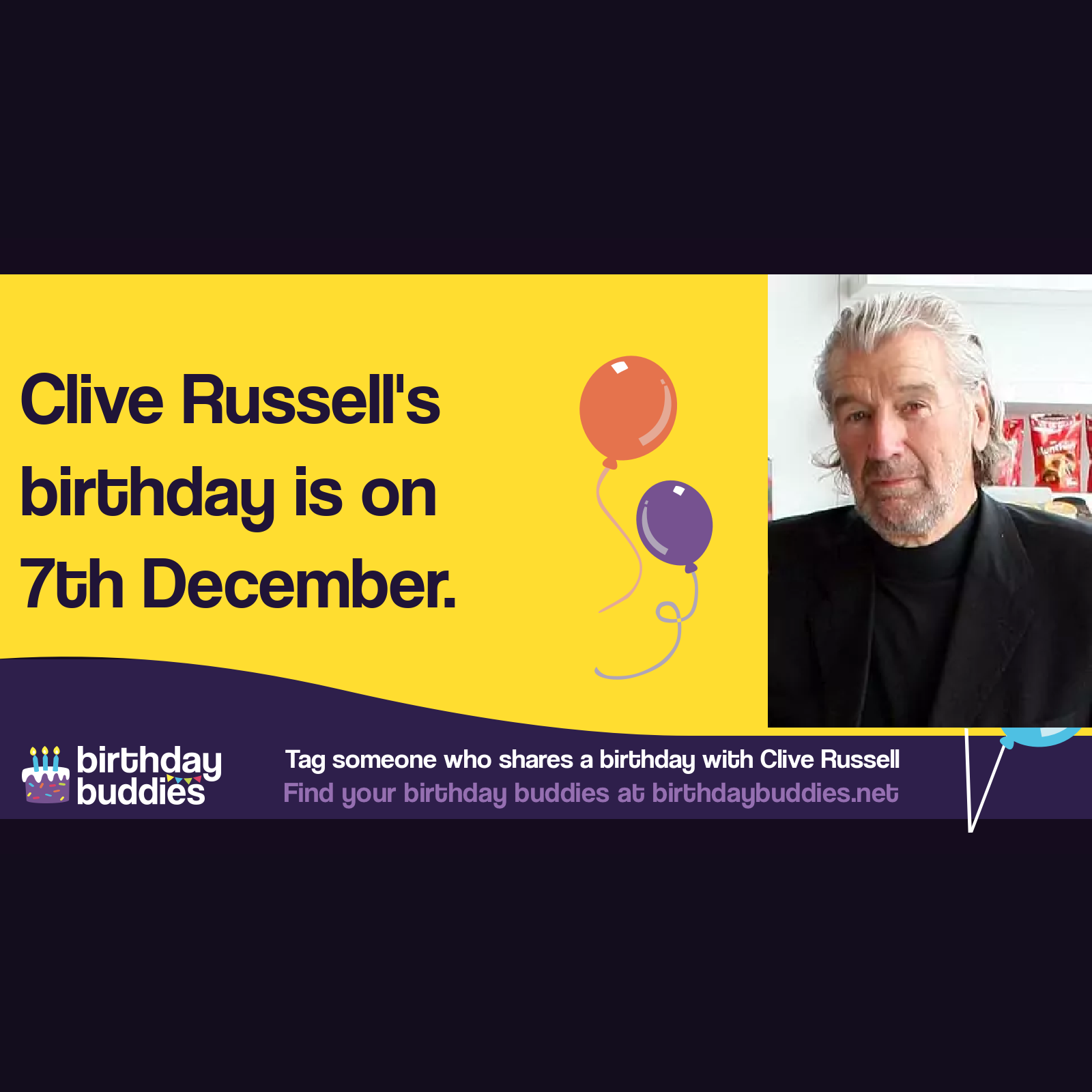 Clive Russell’s birthday is 7th December 1945