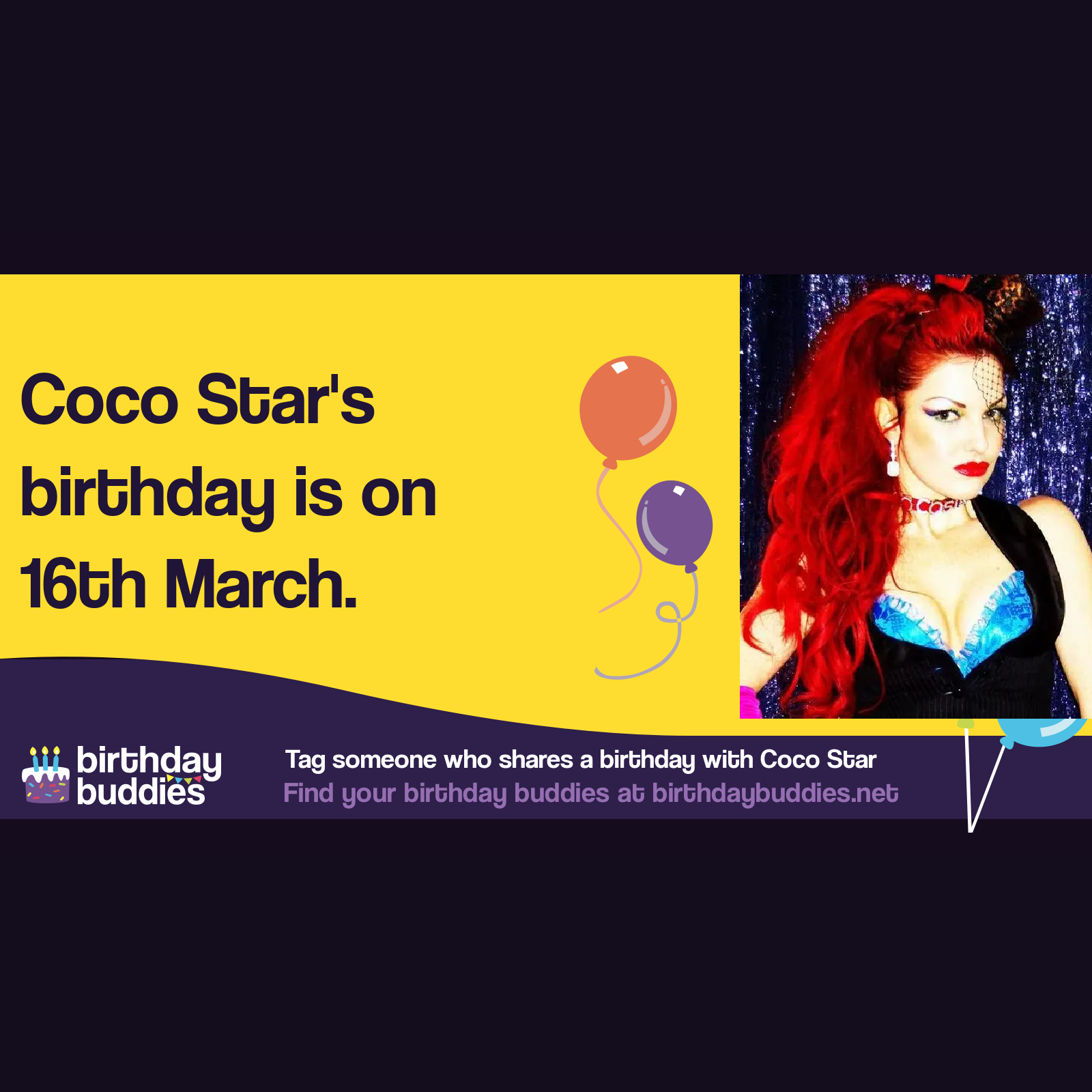 Coco Star S Birthday Is 16th March 1974