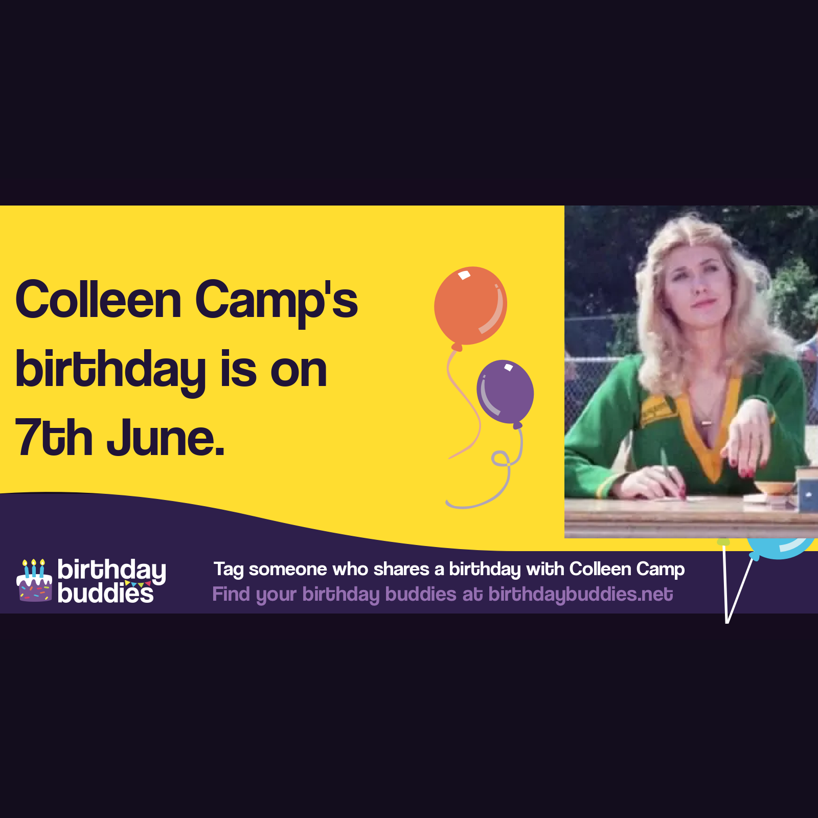 Colleen Camp’s birthday is 7th June 1953