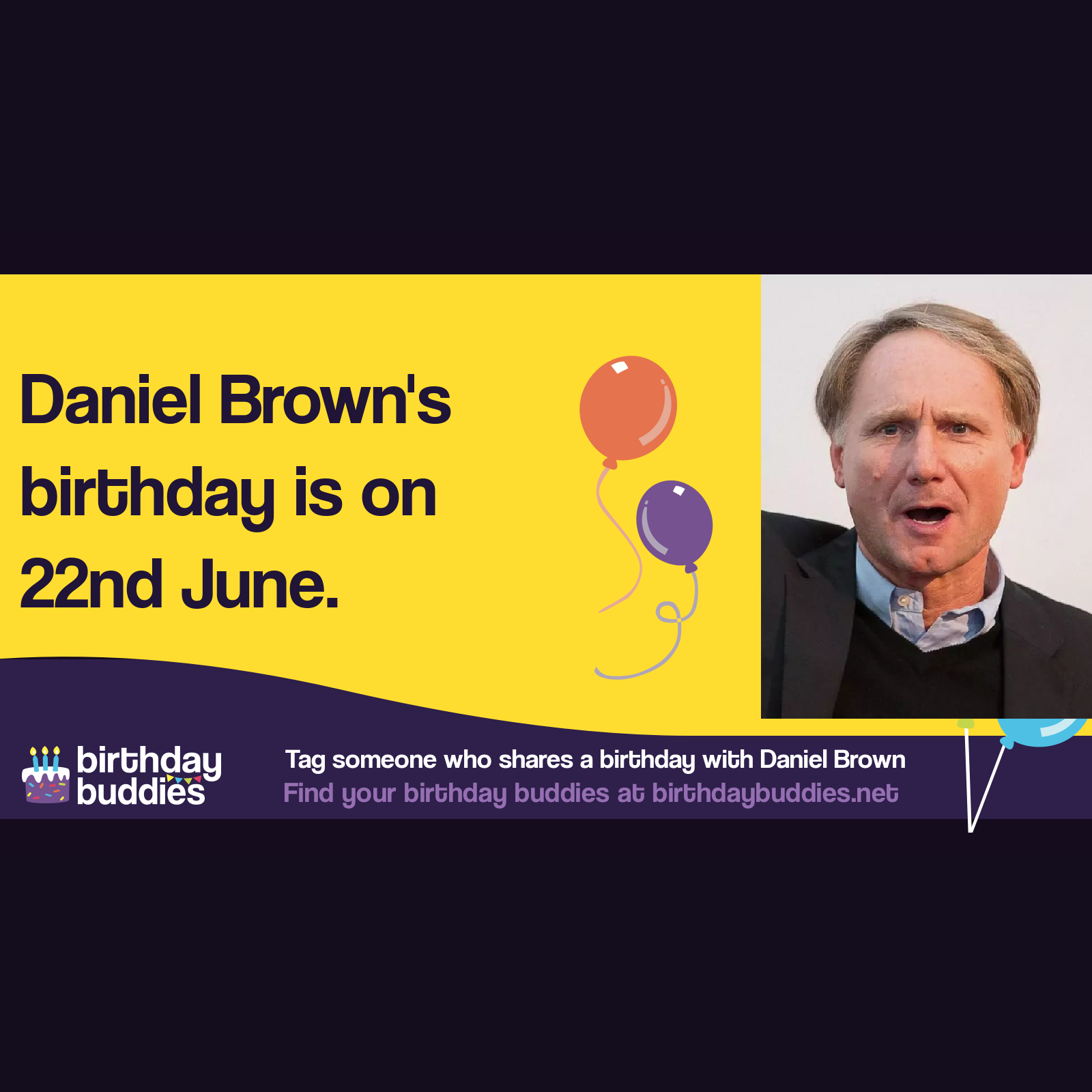Daniel Brown’s birthday is 22nd June 1964