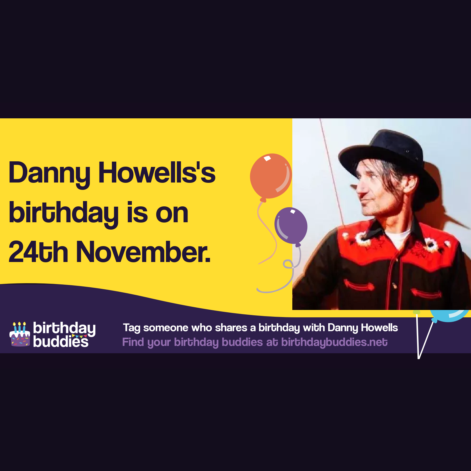 Danny Howells's birthday is 24th November 1970