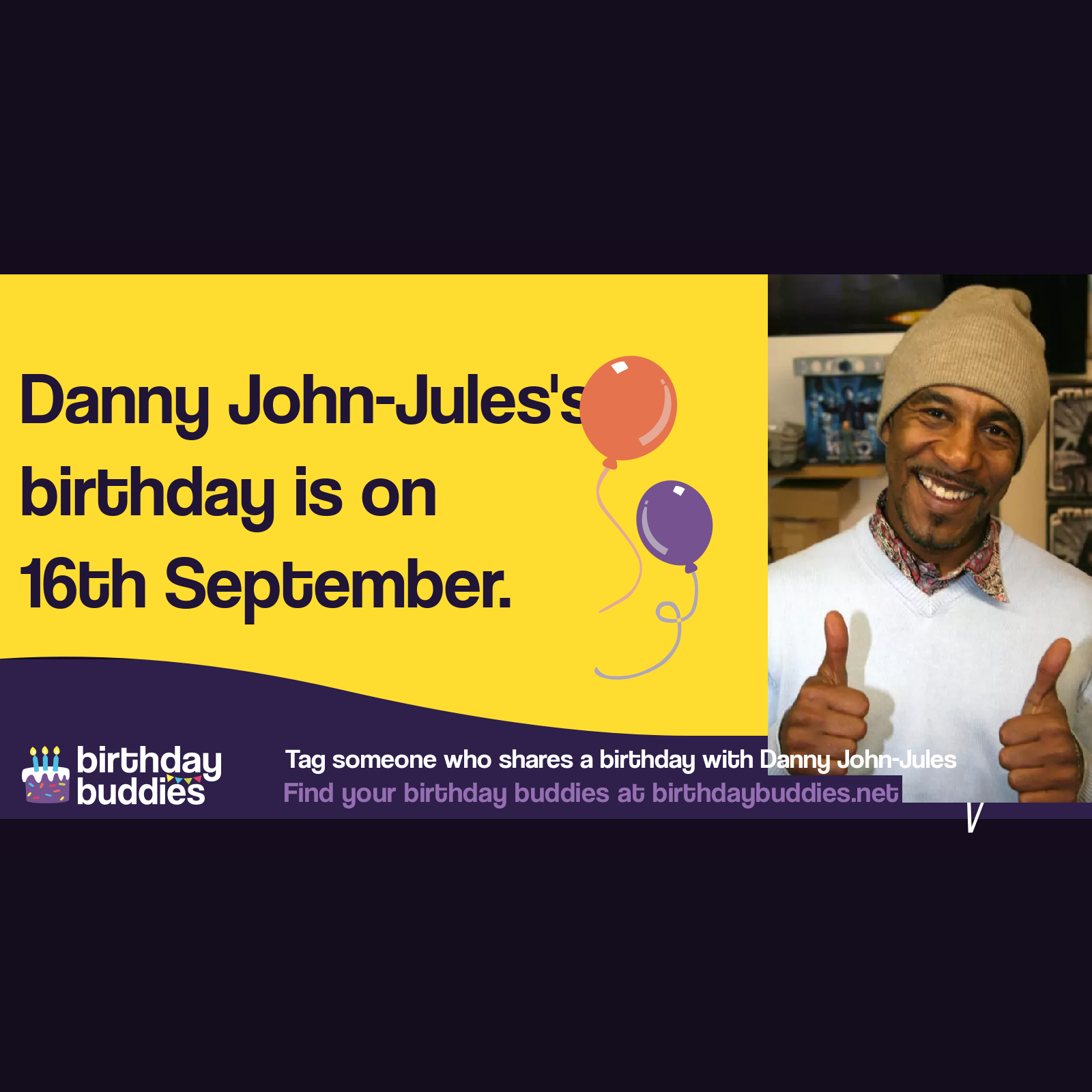 Danny John-Jules's birthday is 16th September 1960 