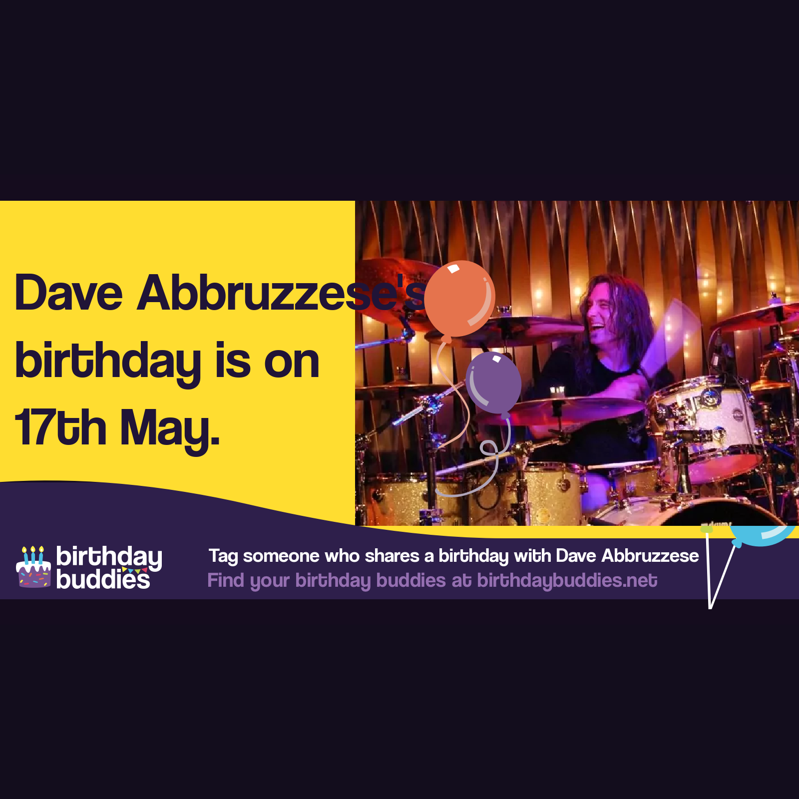 Dave Abbruzzese’s birthday is 17th May 1968