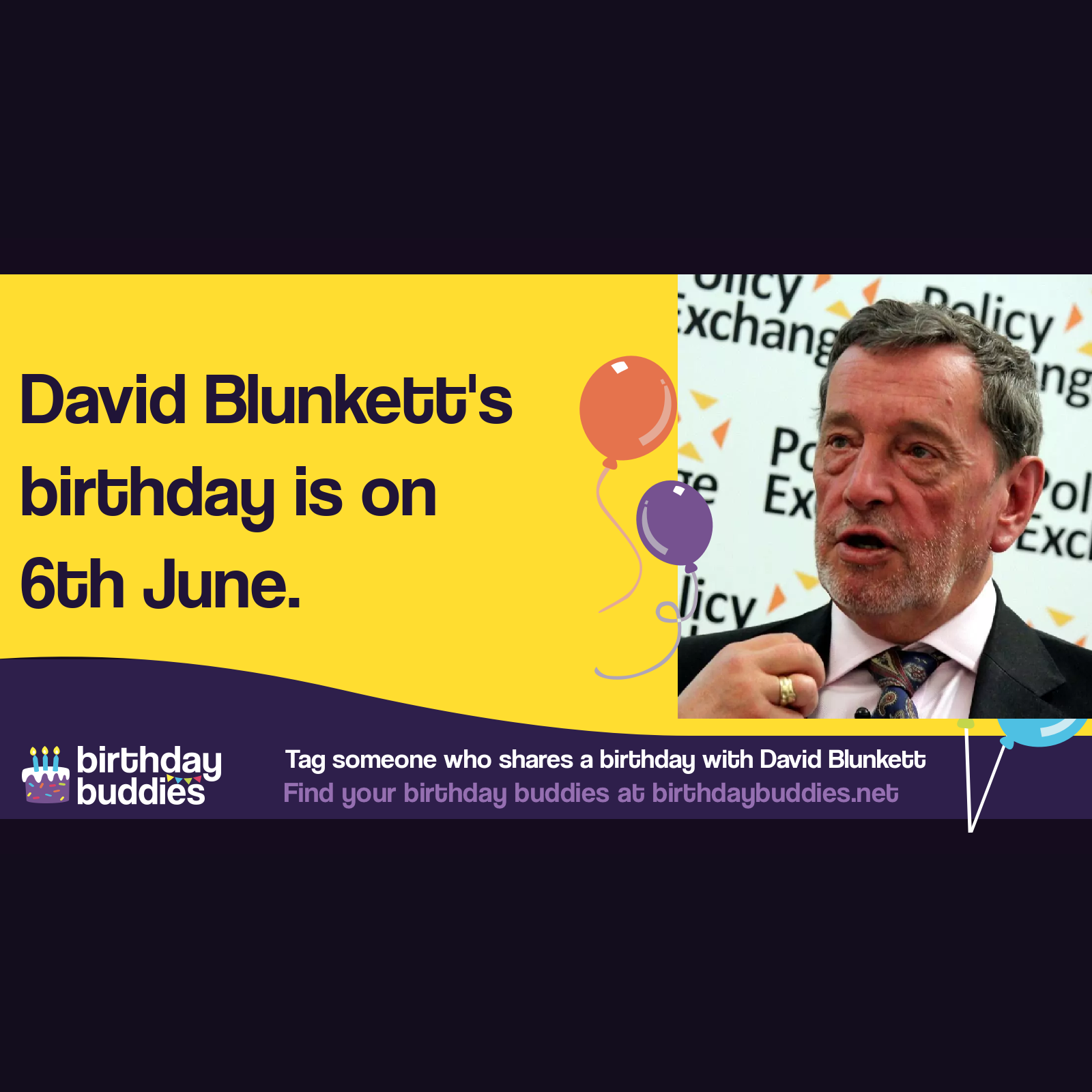 David Blunkett’s birthday is 6th June 1947