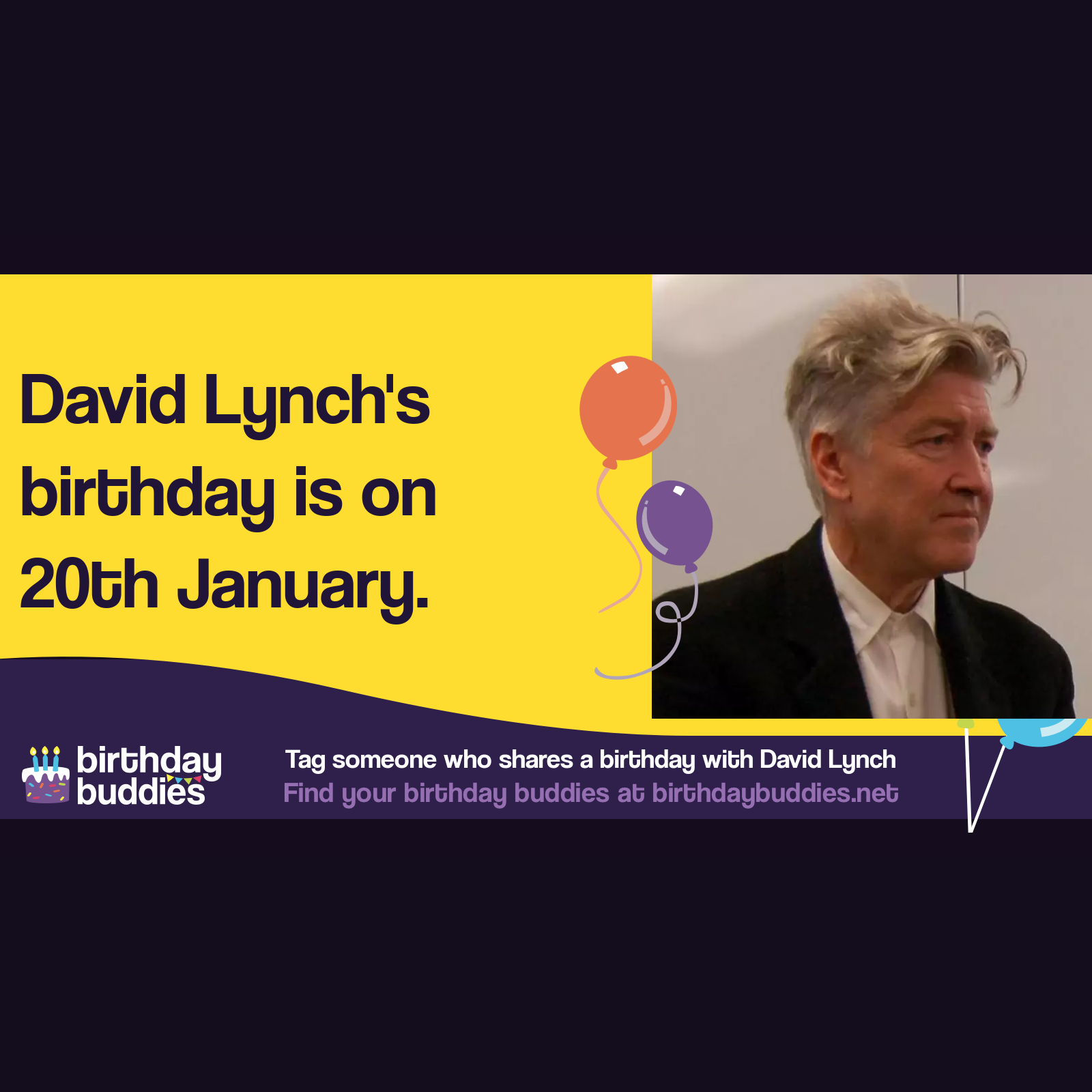 David Lynch's birthday is 20th January 1946