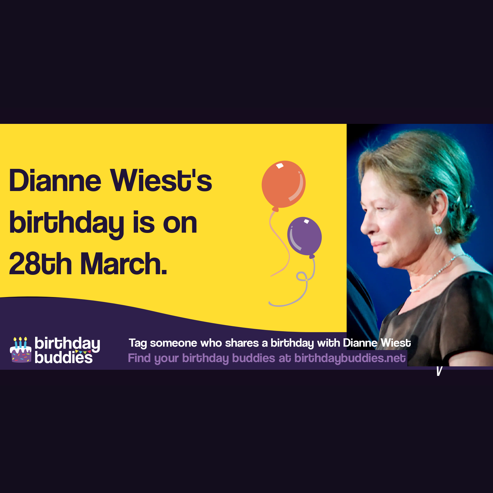 Dianne Wiest’s birthday is 28th March 1948