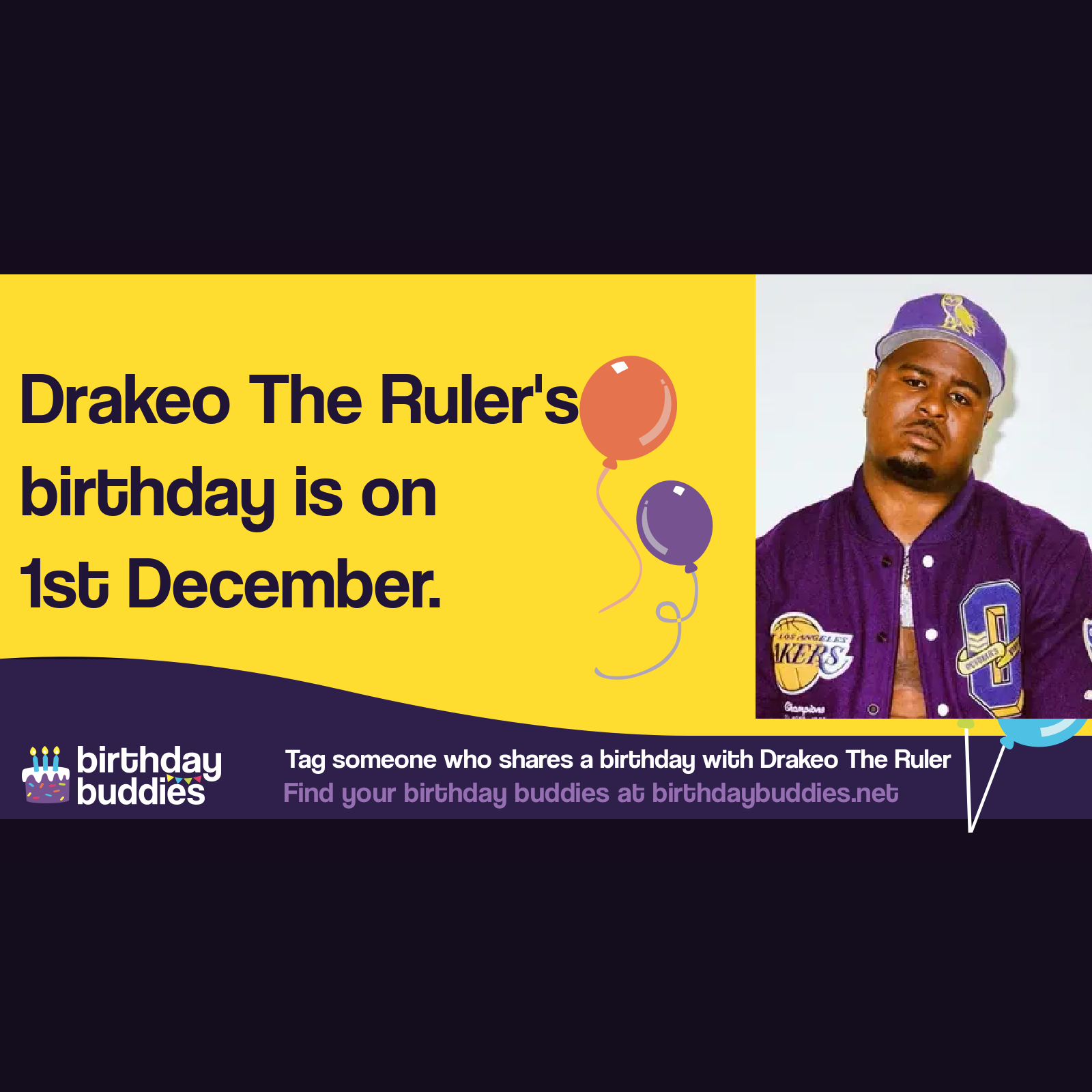 Drakeo The Ruler's birthday was 1st December 1993
