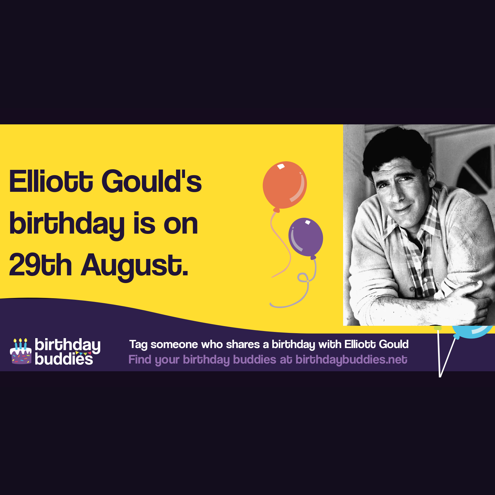 Elliott Gould’s birthday is 29th August 1938