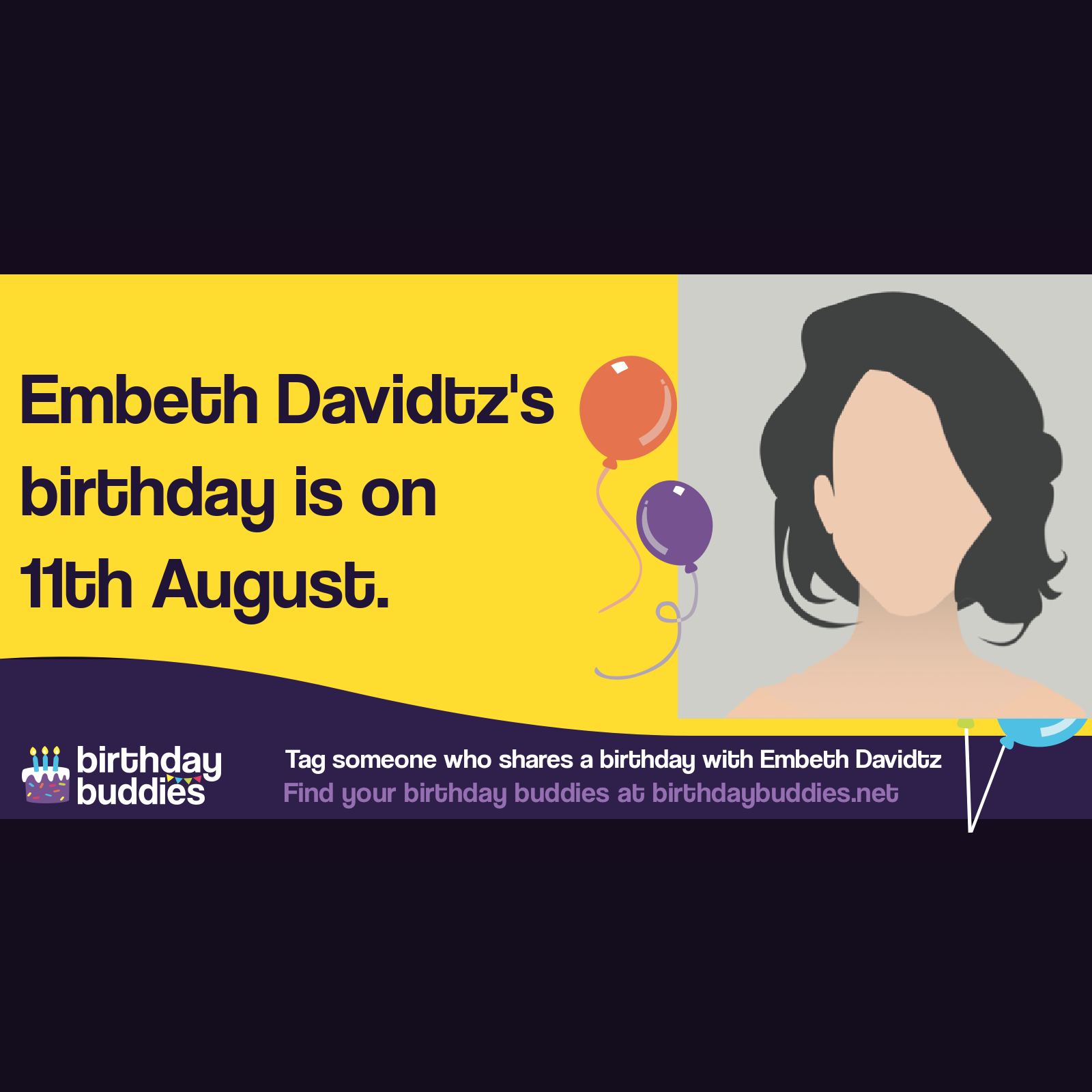 Embeth Davidtz’s birthday is 11th August 1965
