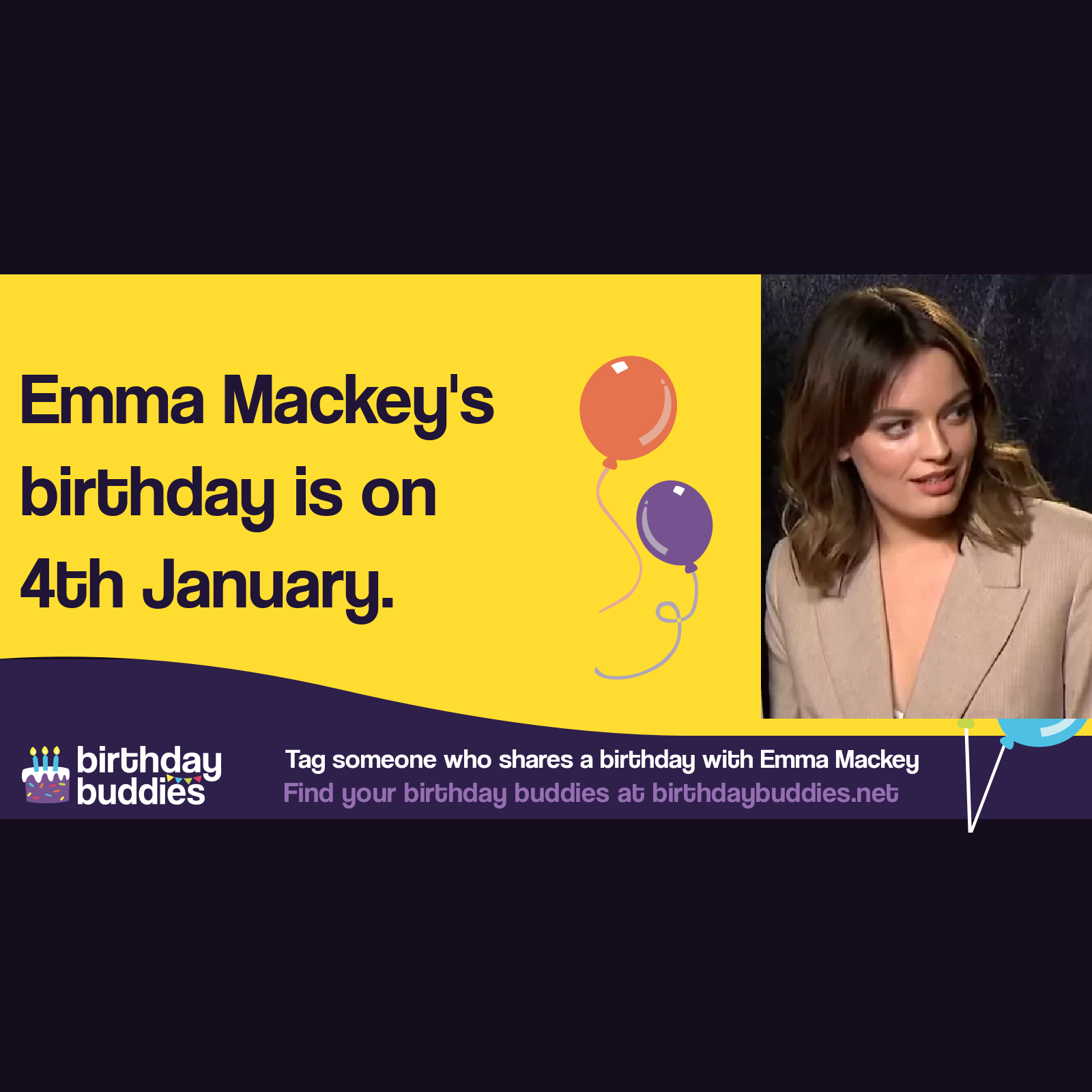Emma Mackey’s birthday is 4th January 1996