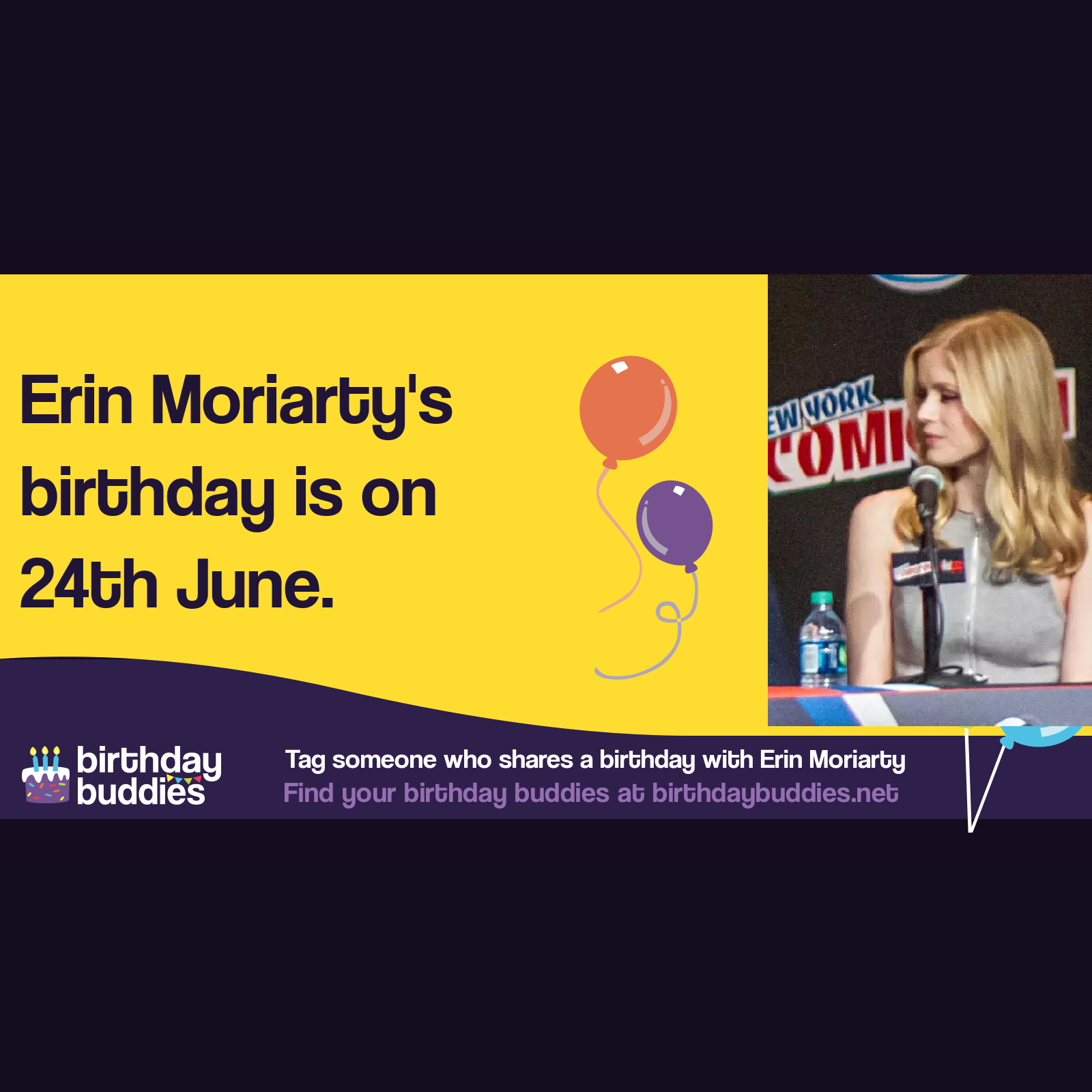 Erin Moriarty’s birthday is 24th June 1994