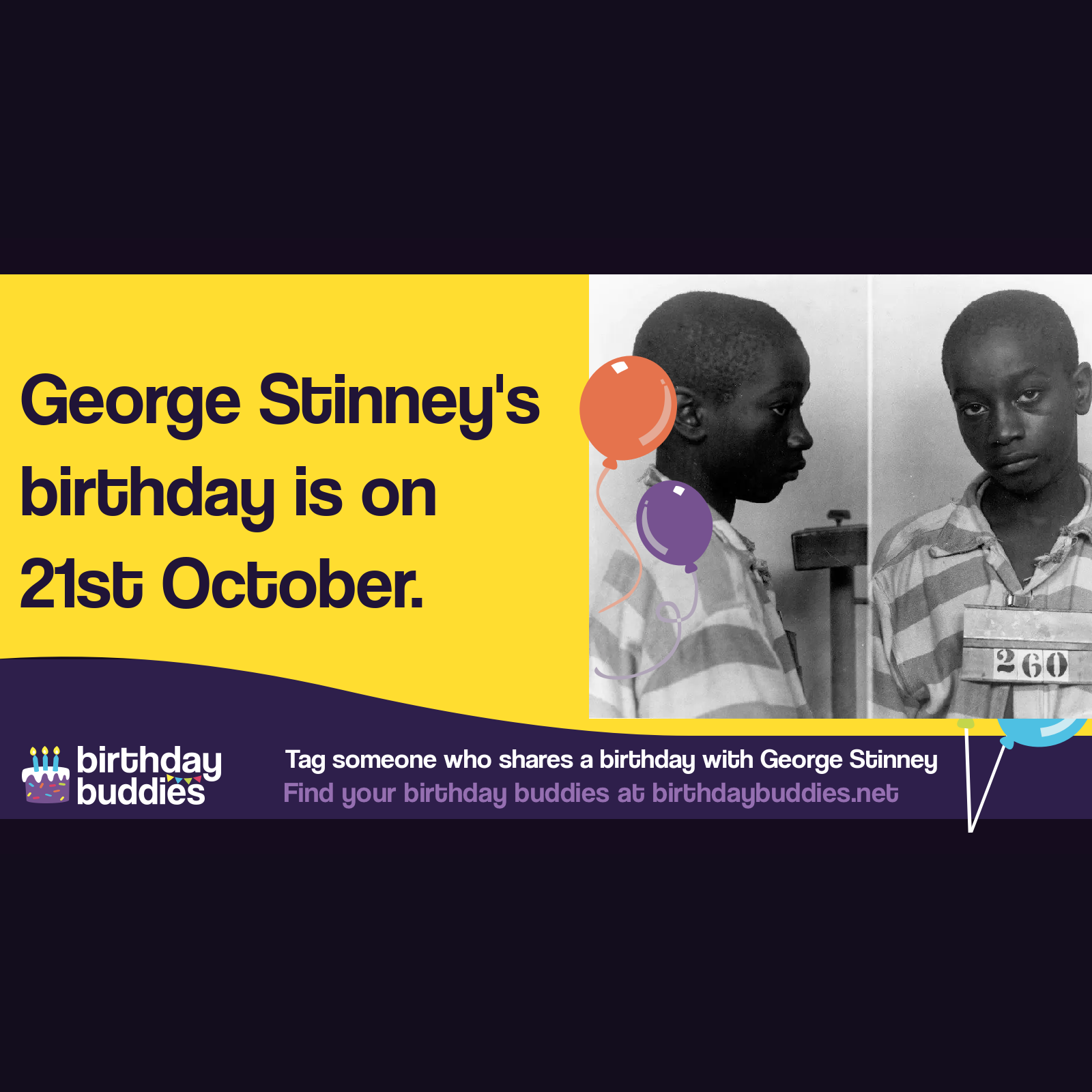 George Stinney's birthday was 21st October 1929