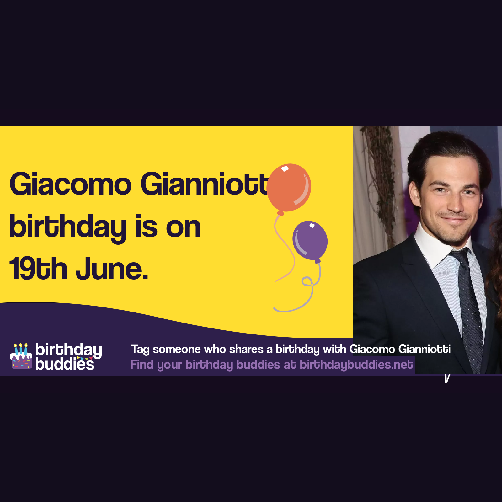 Giacomo Gianniotti’s birthday is 19th June 1989