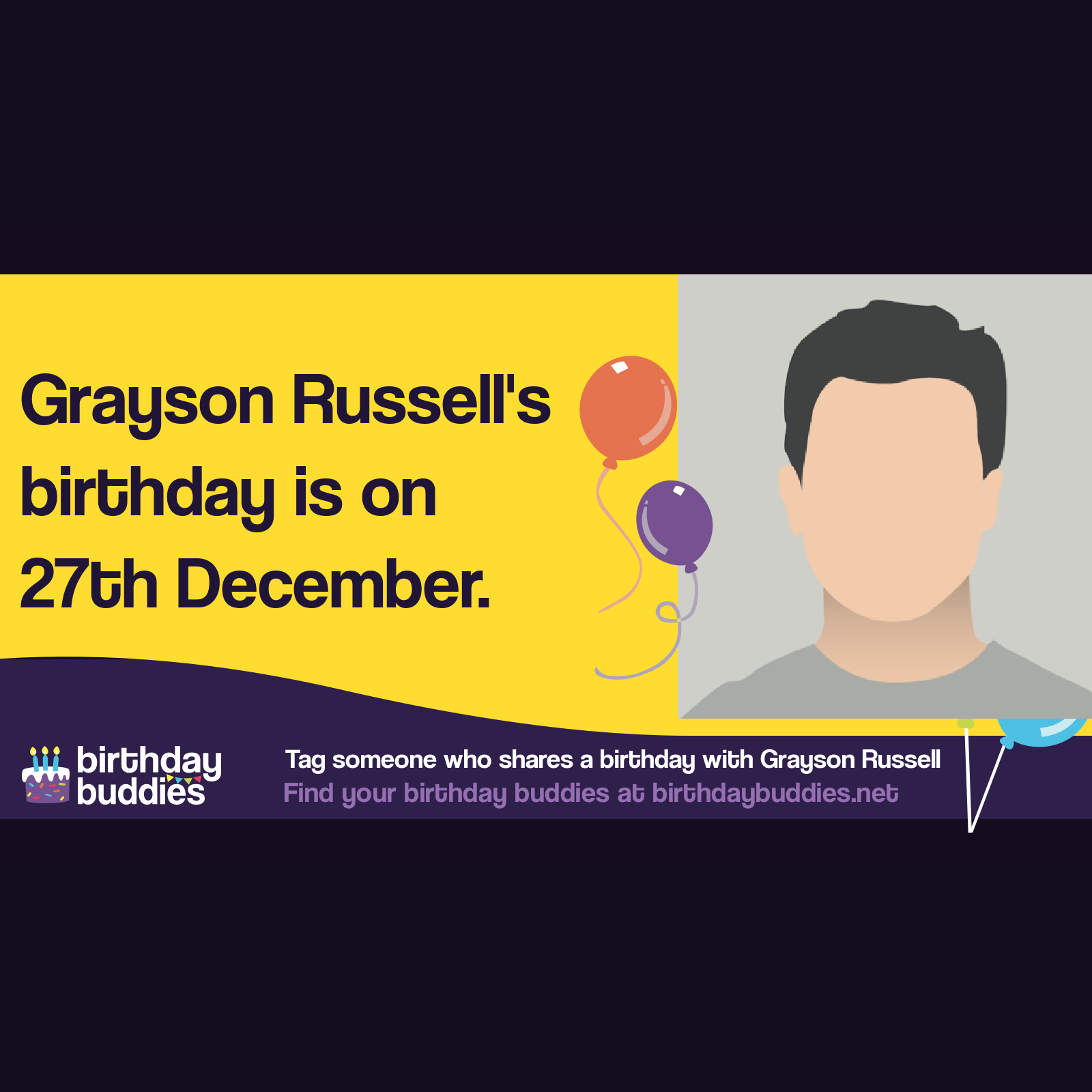 Grayson Russell's birthday is 27th December 1998