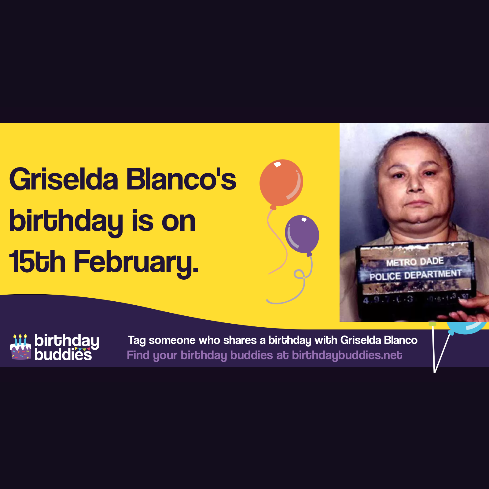 Griselda Blanco's birthday was 15th February 1945