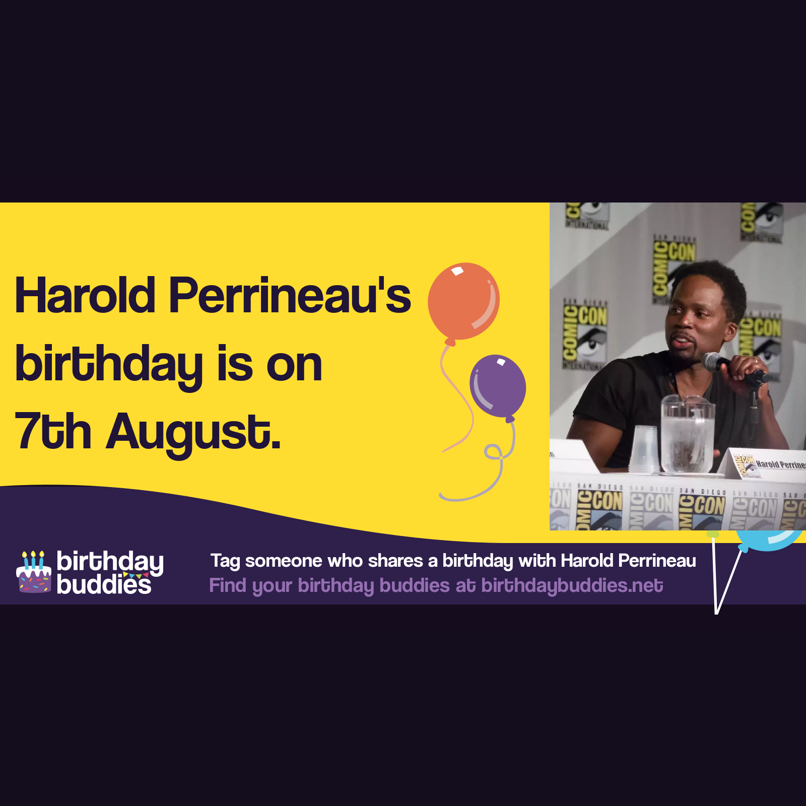 Harold Perrineau’s birthday is 7th August 1963