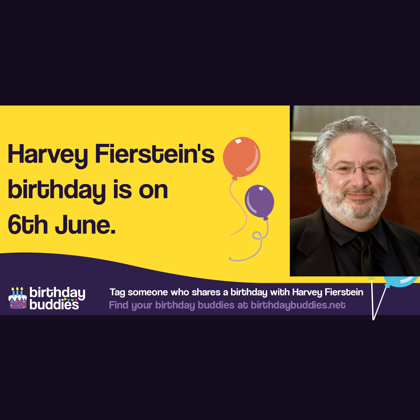 Harvey Fierstein’s birthday is 6th June 1954
