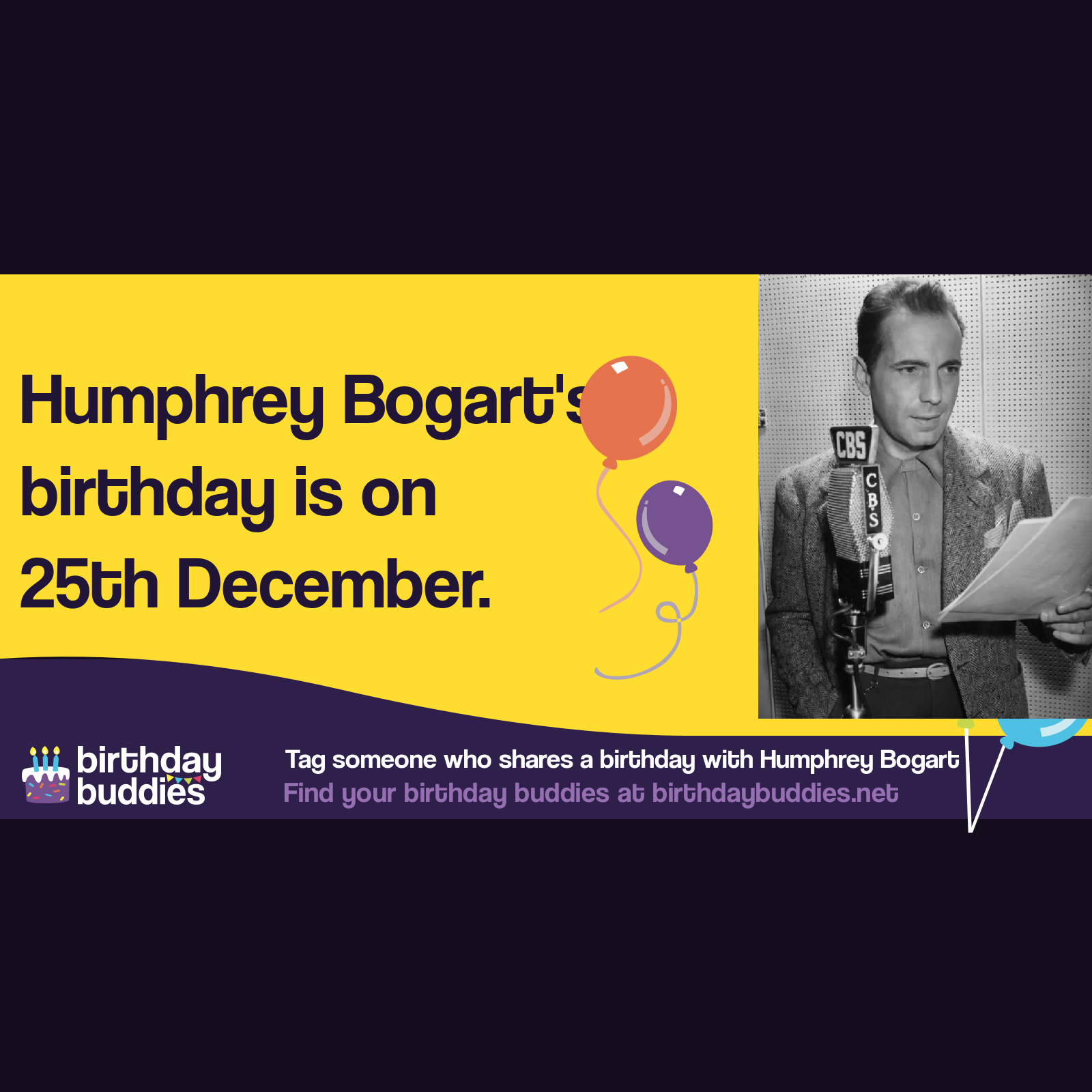 Humphrey Bogart’s birthday was 25th December 1899