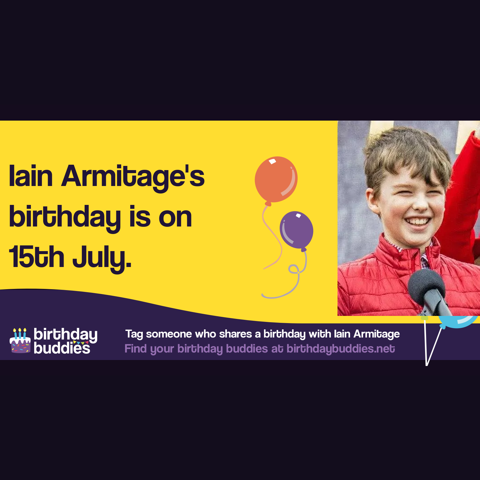 Iain Armitage’s birthday is 15th July 2008