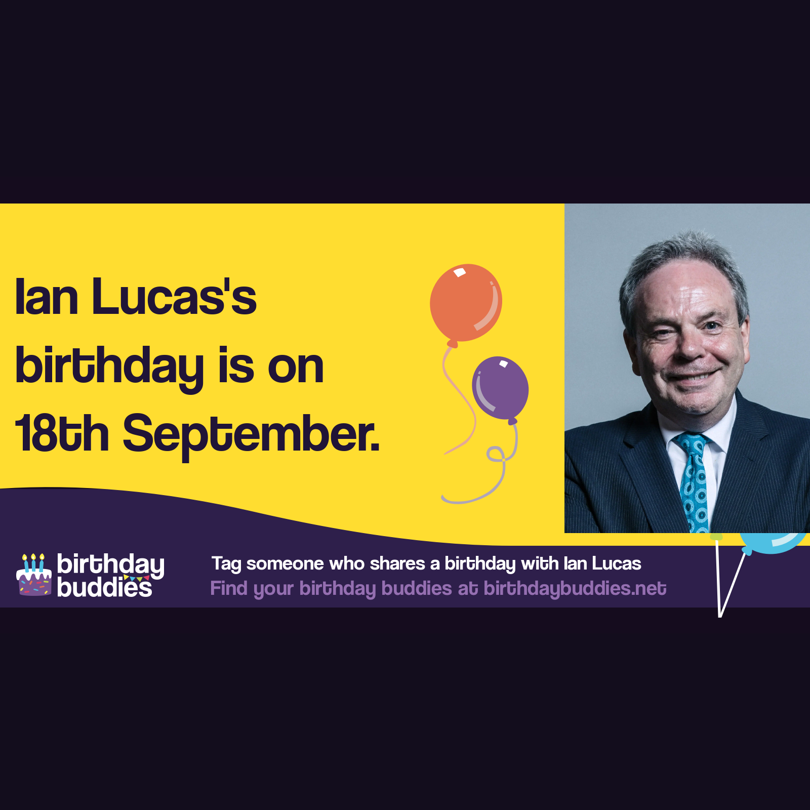 Ian Lucas's birthday is 18th September 1960