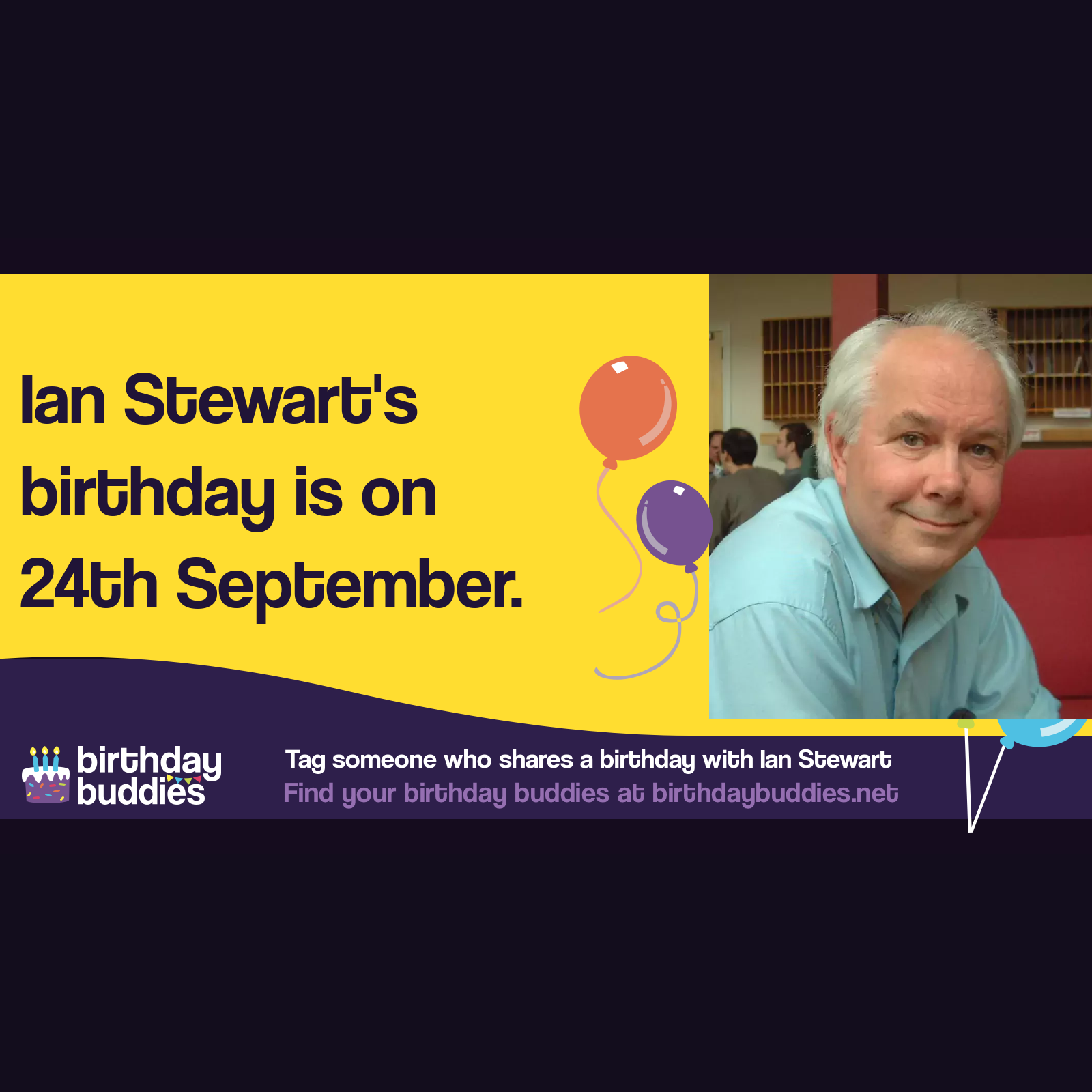 Ian Stewart’s birthday is 24th September 1945