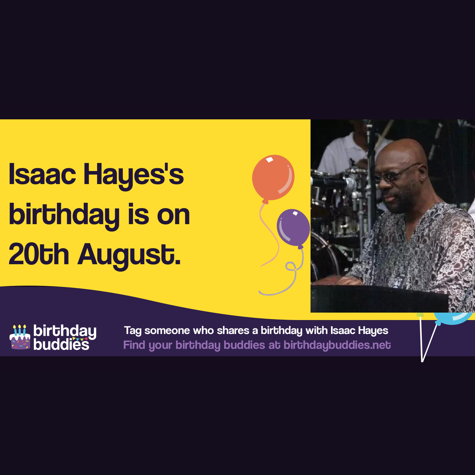 Isaac Hayes's birthday was 20th August 1942