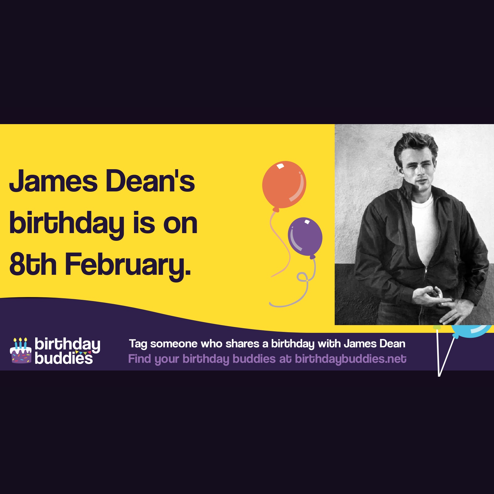 James Dean's birthday was 8th February 1931