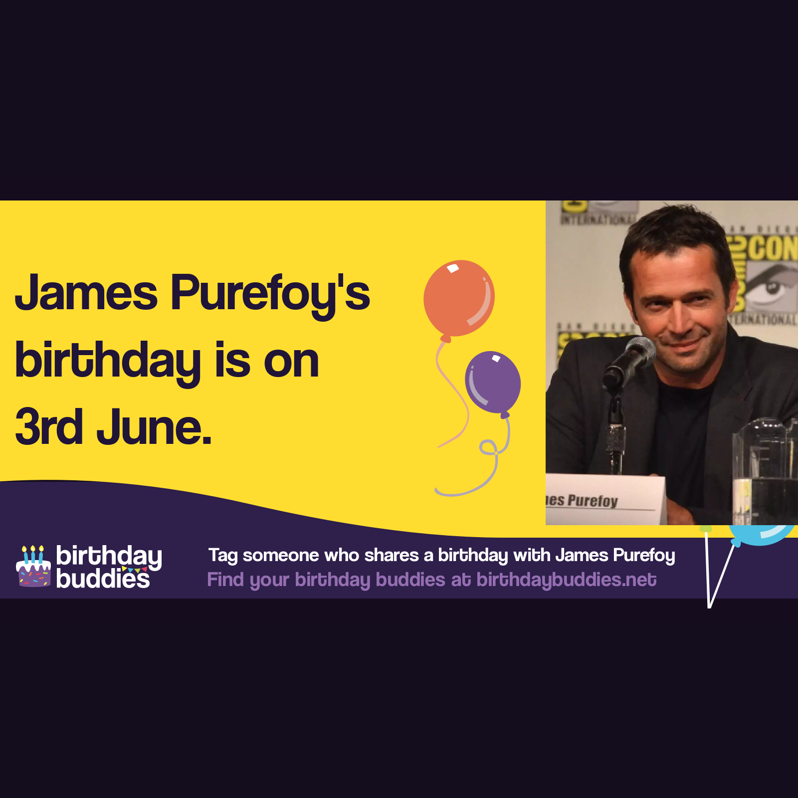 James Purefoy’s birthday is 3rd June 1964