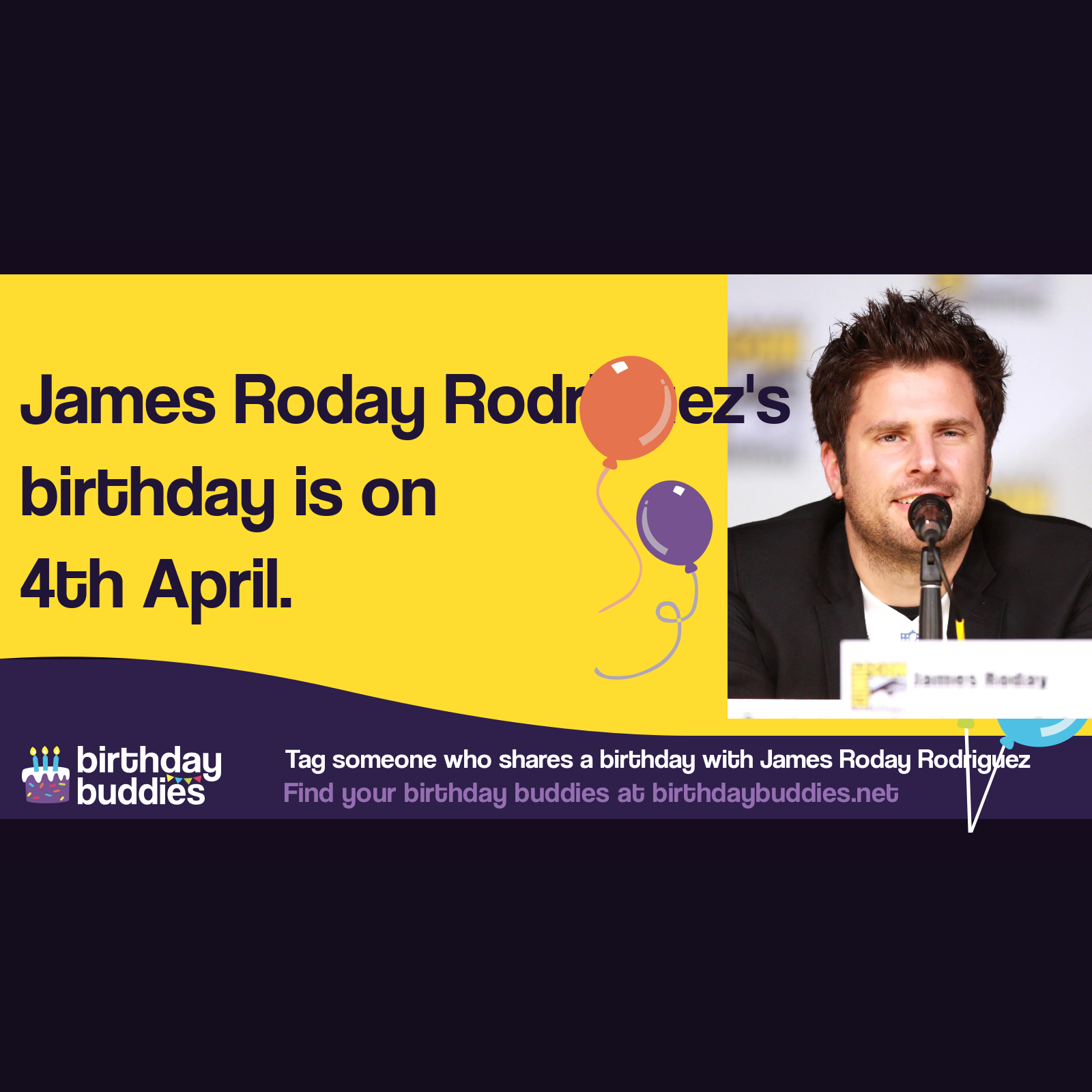 James Roday Rodriguez's birthday is 4th April 1976