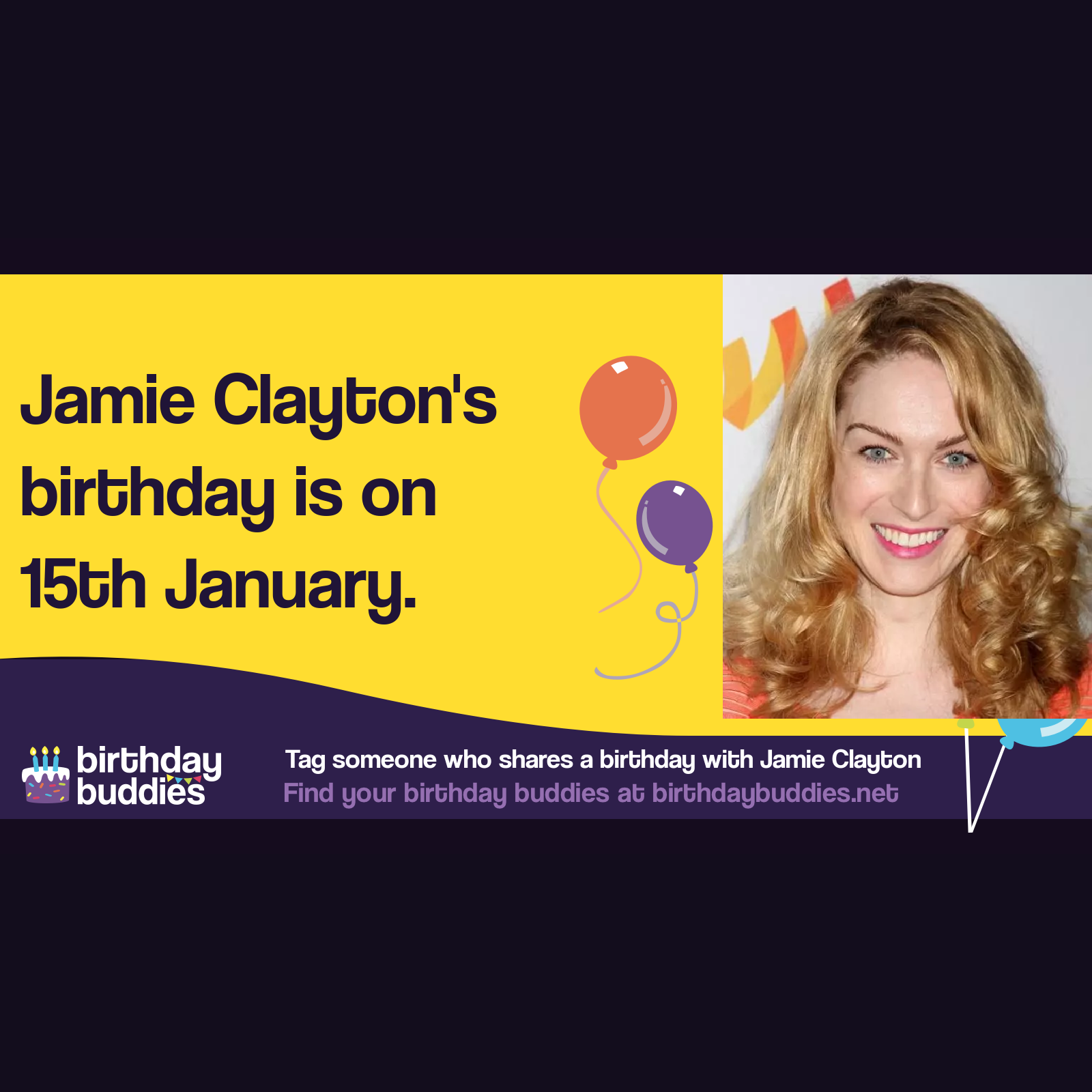 Jamie Clayton’s birthday is 15th January 1978